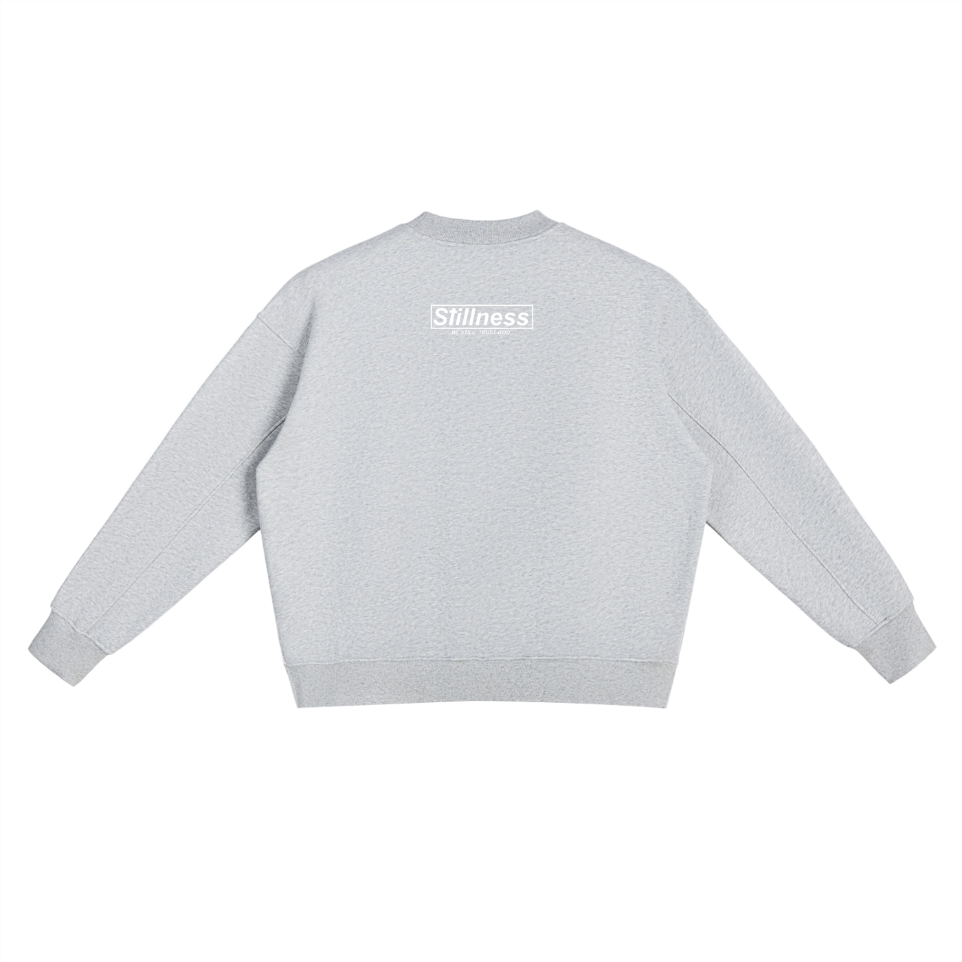 Fleece Sweatshirt mit Seitenschlitz und Rundhalsausschnitt