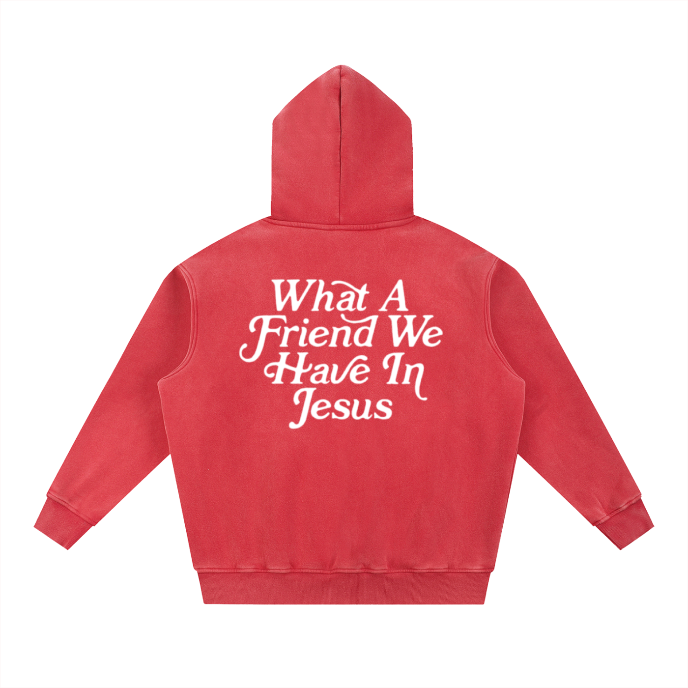 WHAt A FRIEND - Snow Wash Fleece Oversize Hoodie