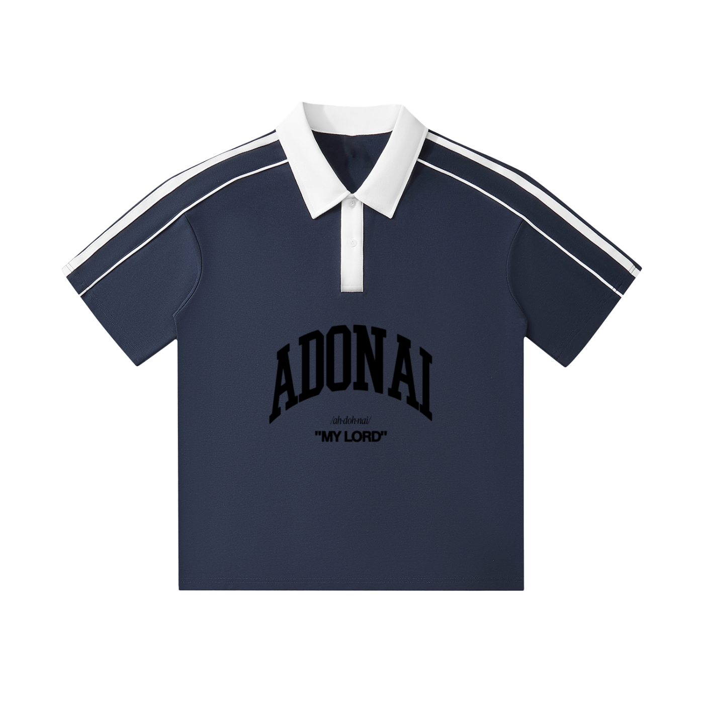 Contrast Collar Short-Sleeve Polo Shirt
