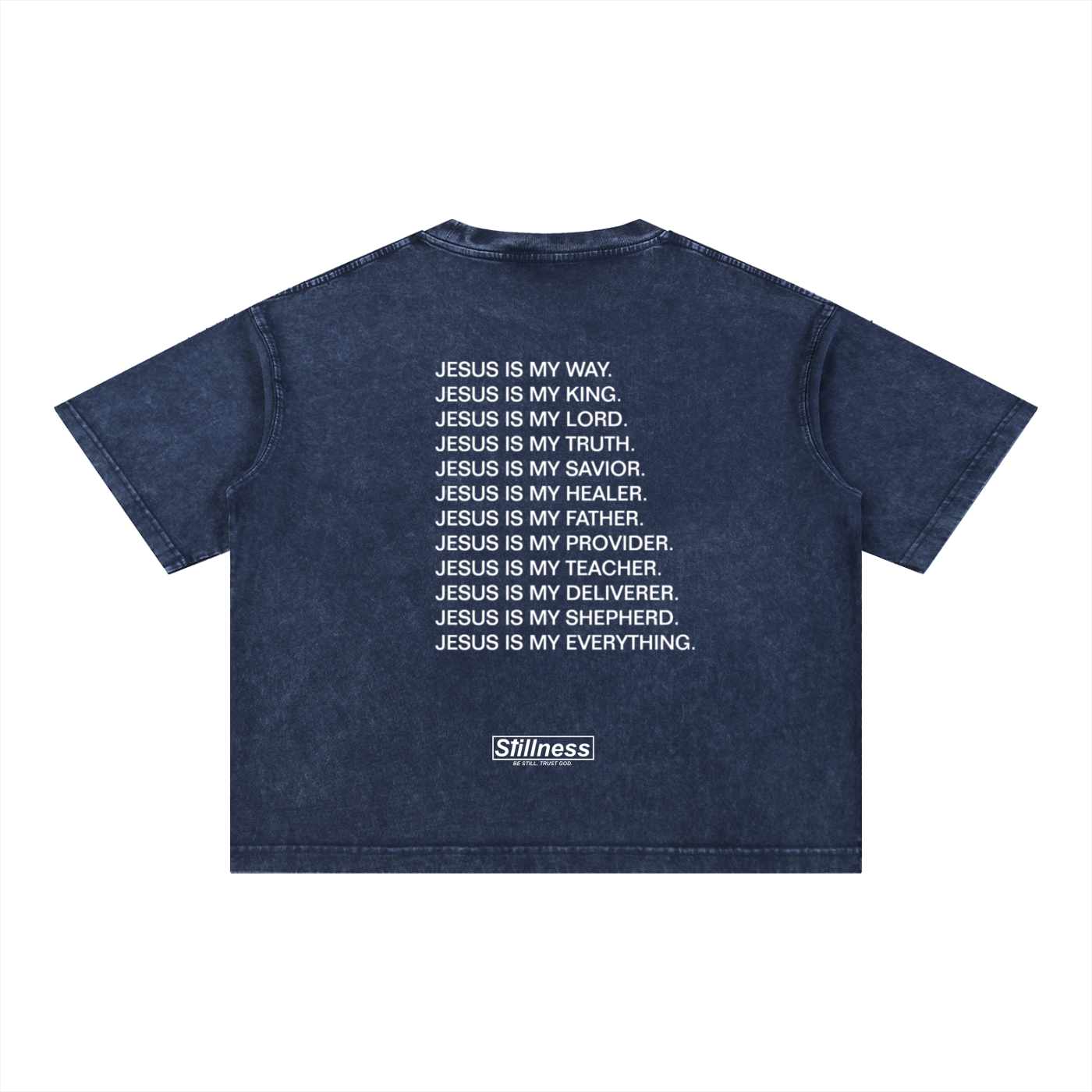 JESUS IS - Mineral Wash Boxy Cotton T-Shirt