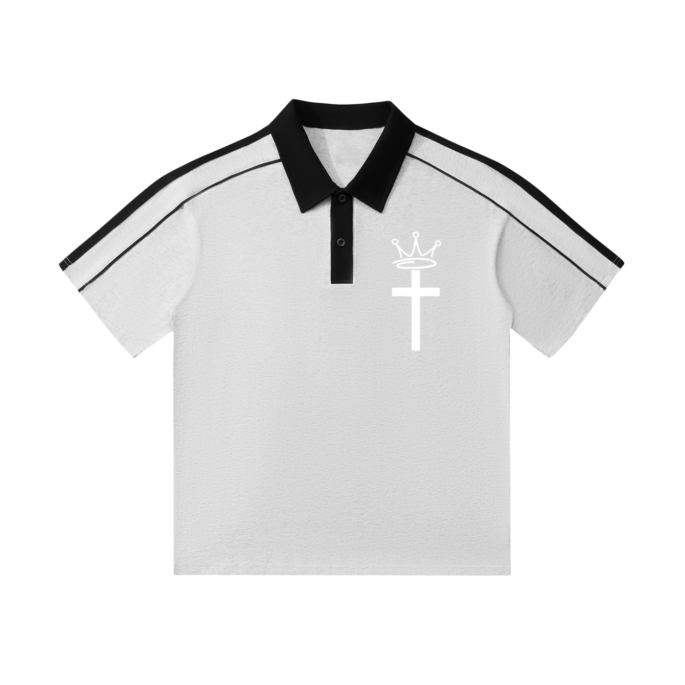 Contrast Collar Short-Sleeve Polo Shirt