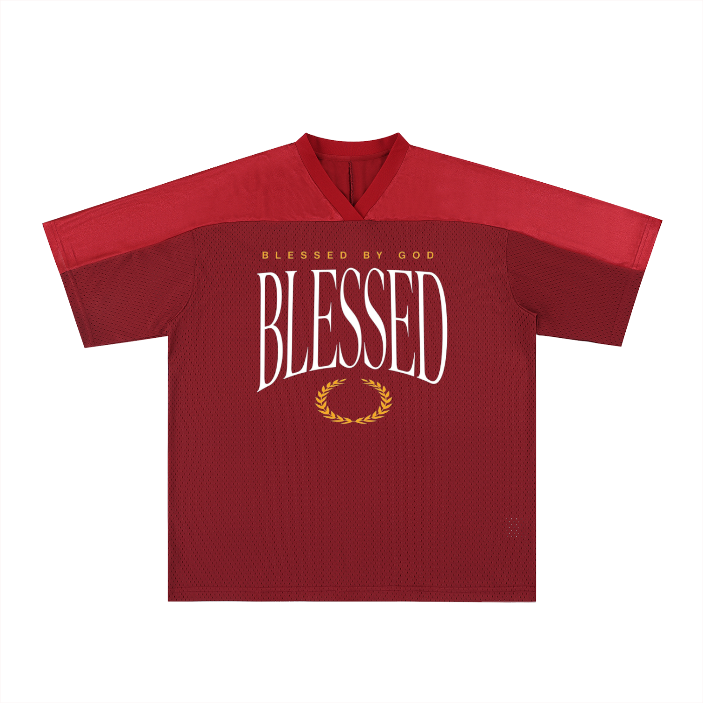 BLESSED - Oversized Mesh V-Neck Fußballtrikot