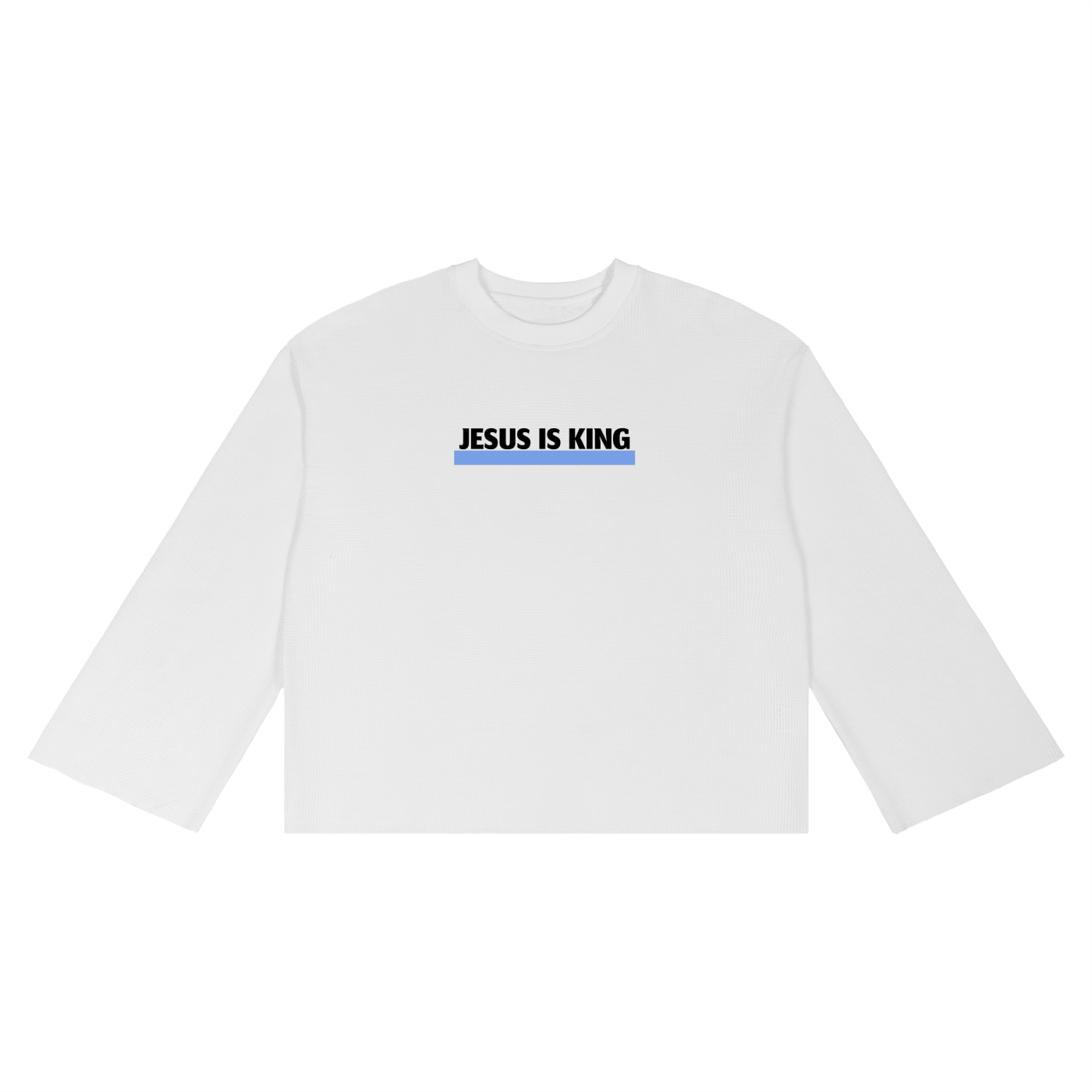 JESUS IS KING - Unisex Waffle Raw Edge T-Shirt