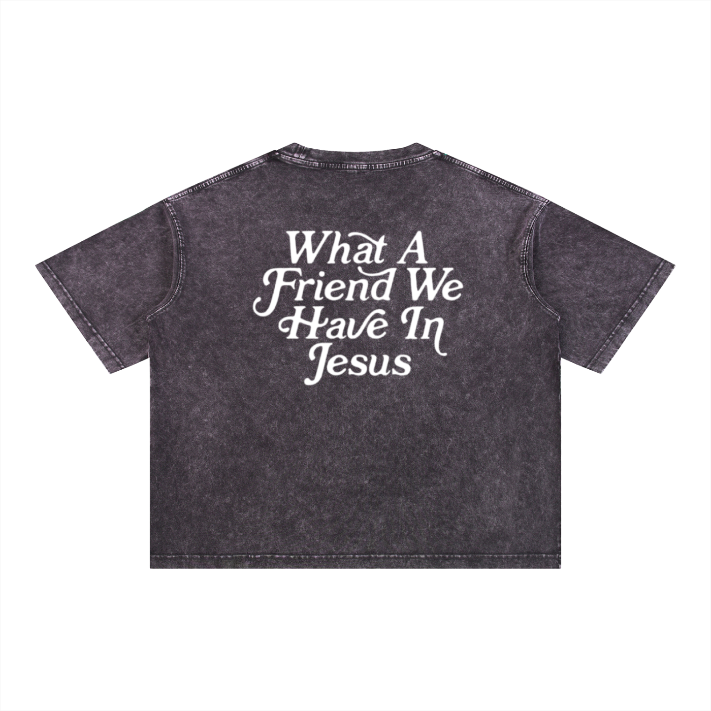 WHAT A FRIEND - Mineral Wash Boxy Cotton T-Shirt