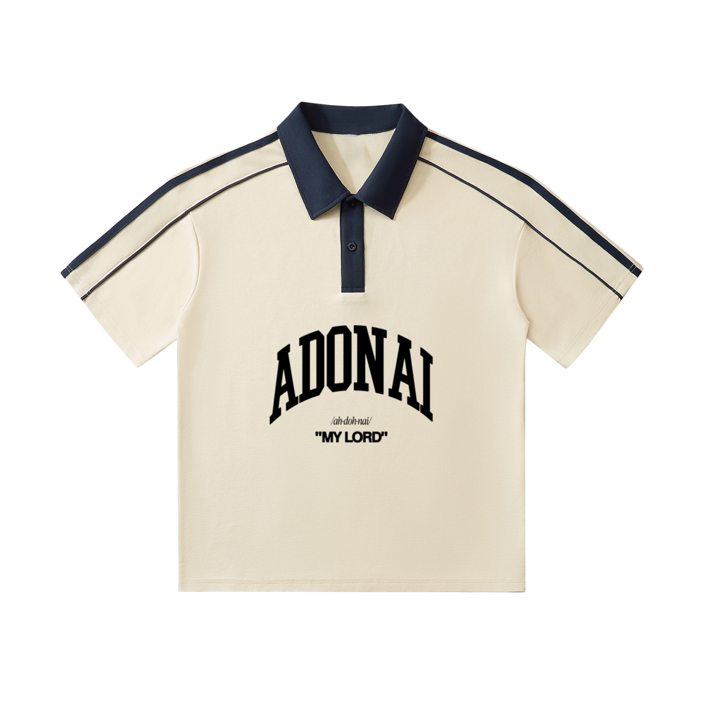 Contrast Collar Short-Sleeve Polo Shirt
