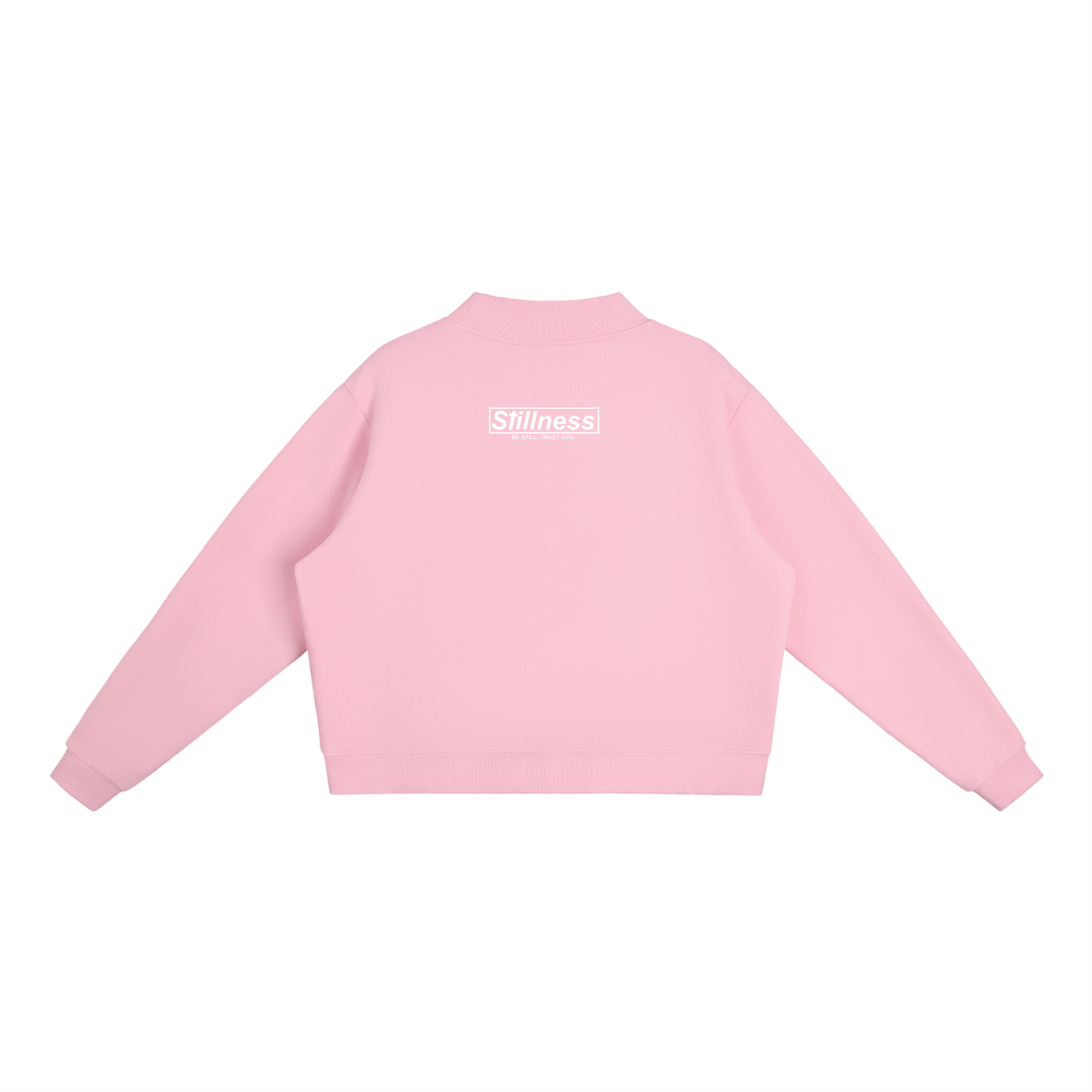 GOD FIRST - Essential Fleece Mock-Neck Crew Sweatshirt