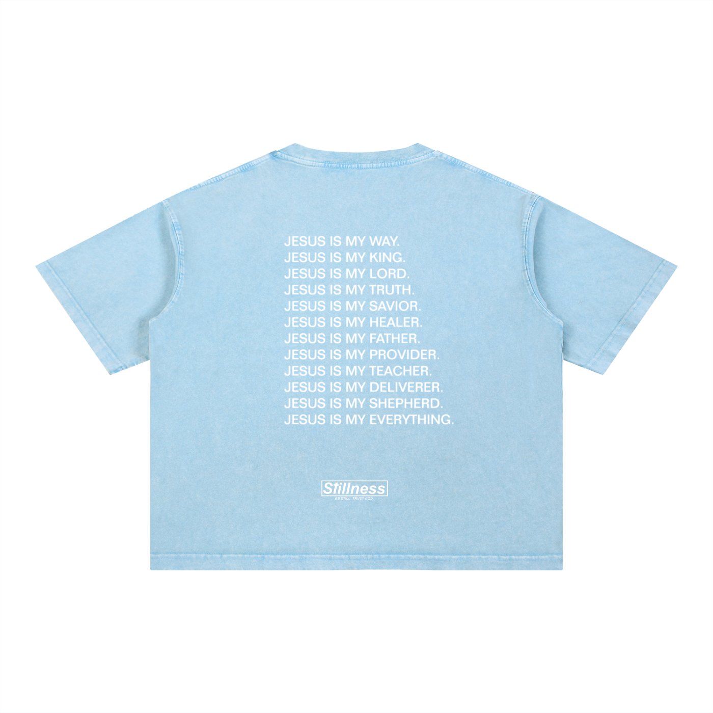 JESUS IS - Mineral Wash Boxy Cotton T-Shirt