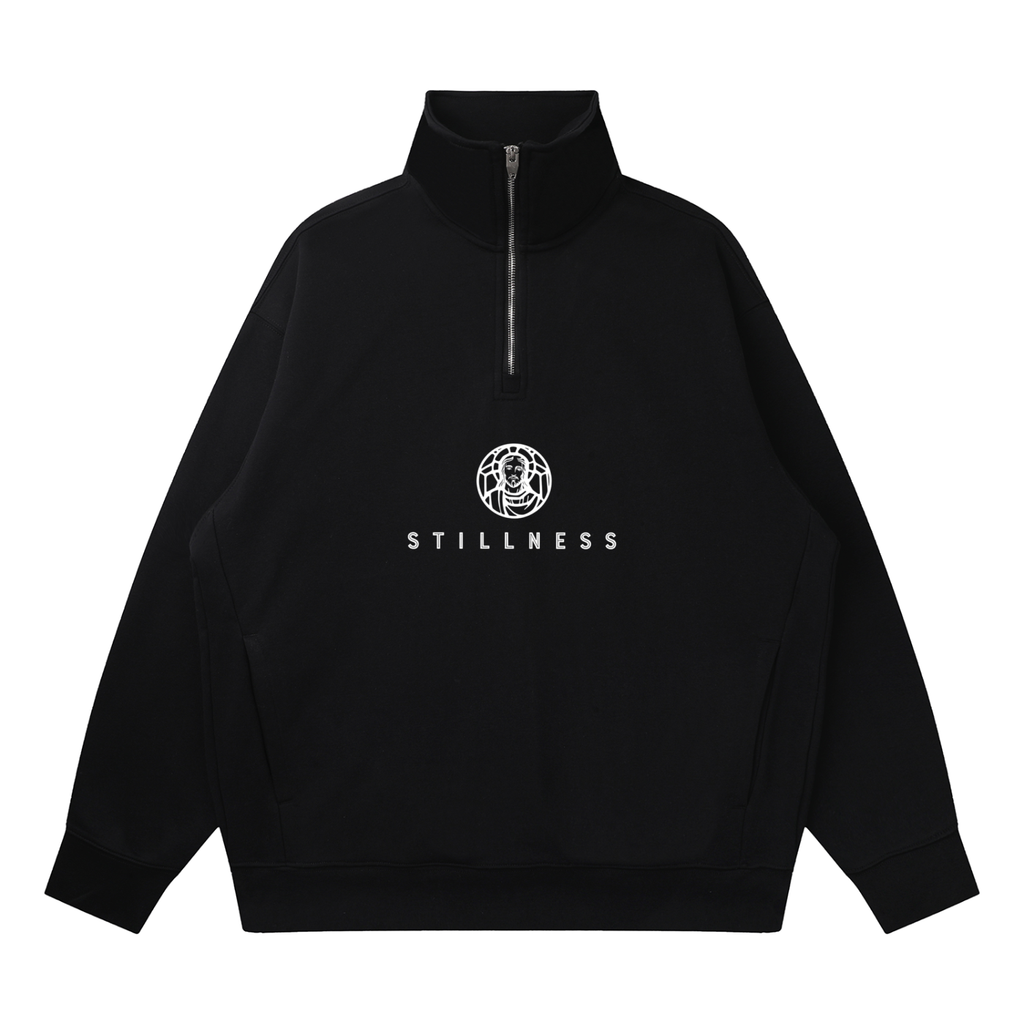 Quarter-Zip Drop Shoulder Sweatshirt