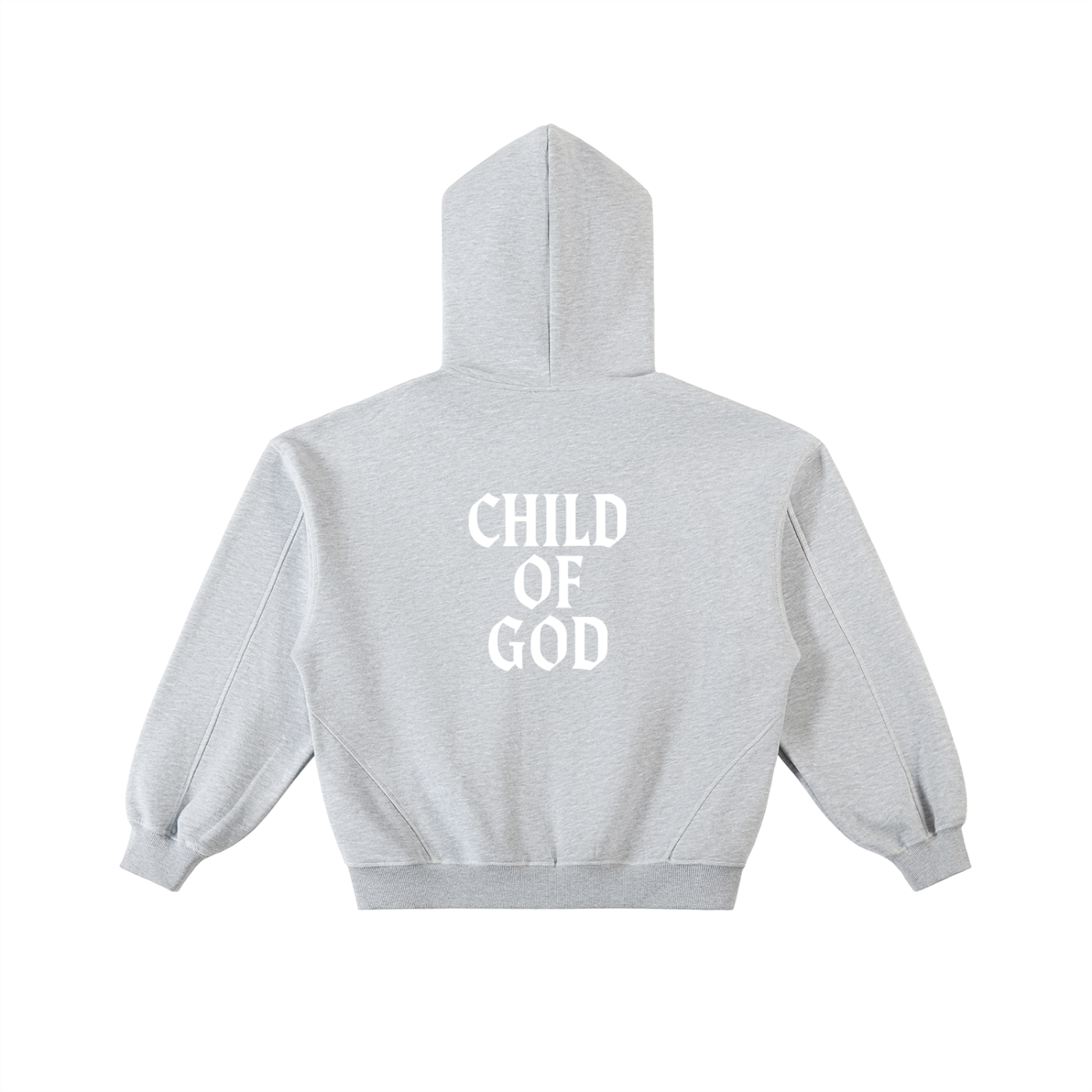 Contrast-Stitched Boxy Fleece Zip Hoodie