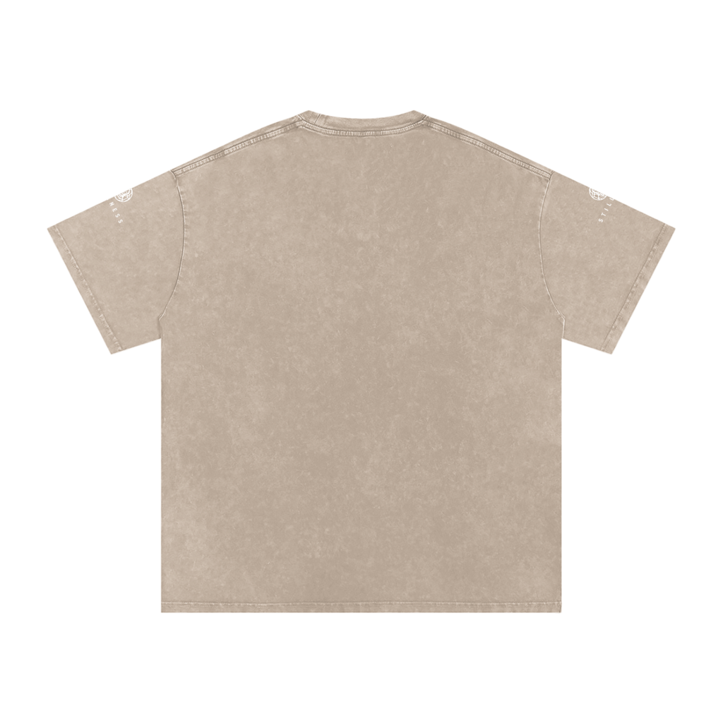 Snow Washed Oversized Cotton T-Shirt