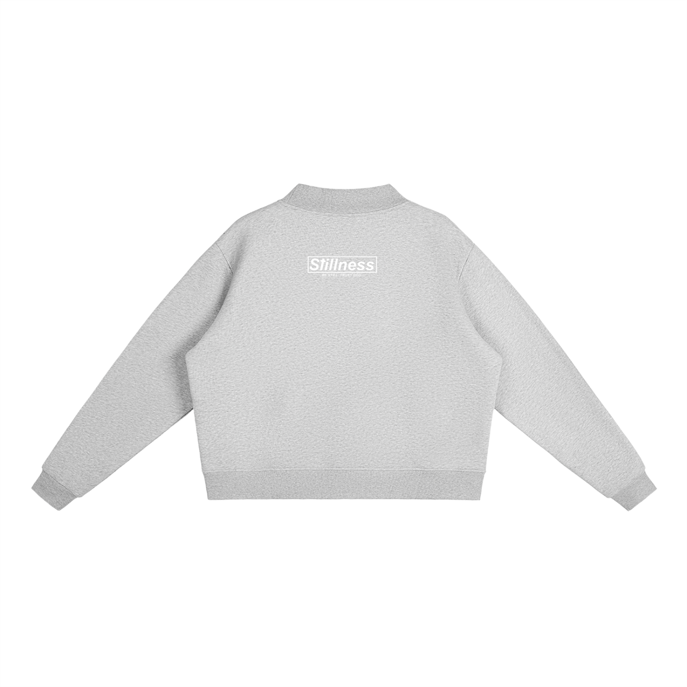 GOD FIRST - Essential Fleece Mock-Neck Crew Sweatshirt