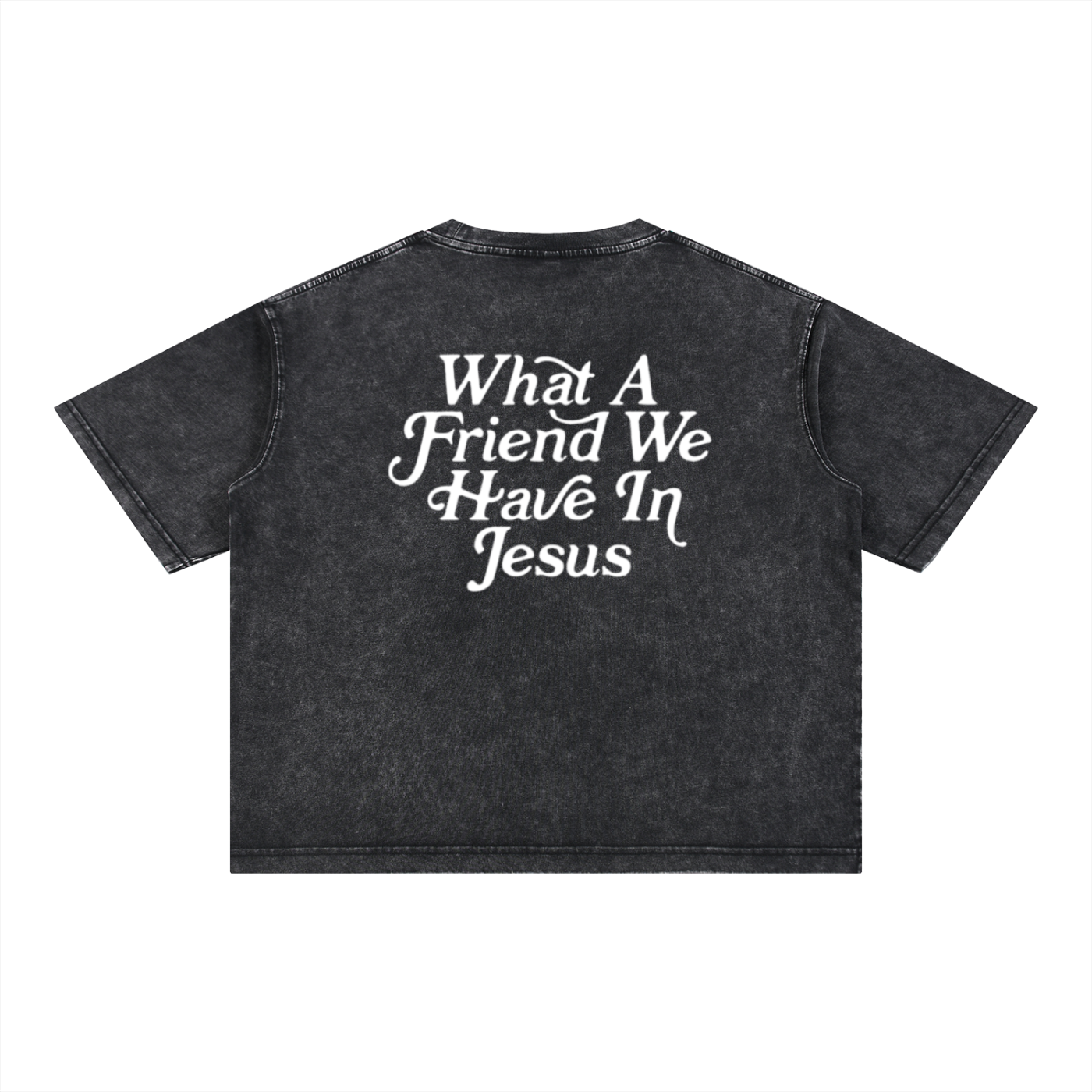WHAT A FRIEND - Mineral Wash Boxy Cotton T-Shirt