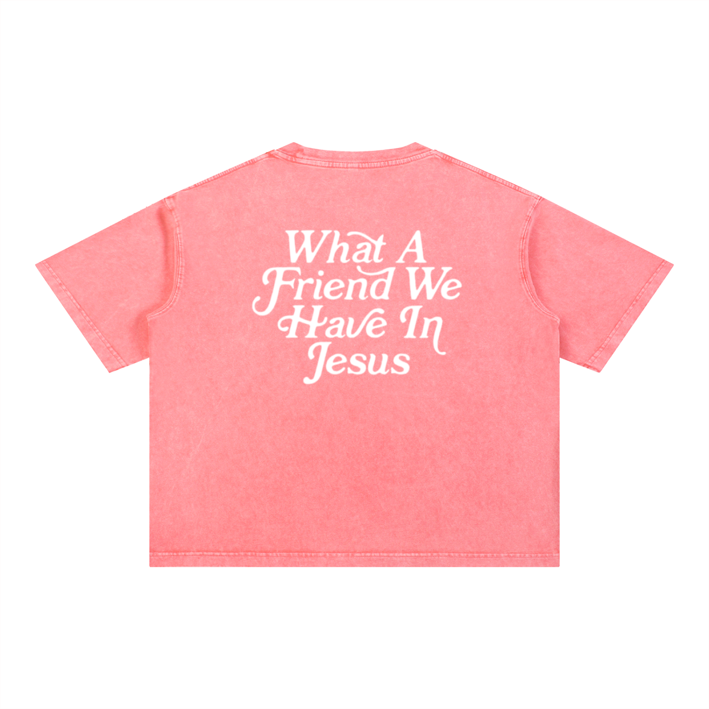 WHAT A FRIEND - Mineral Wash Boxy Cotton T-Shirt