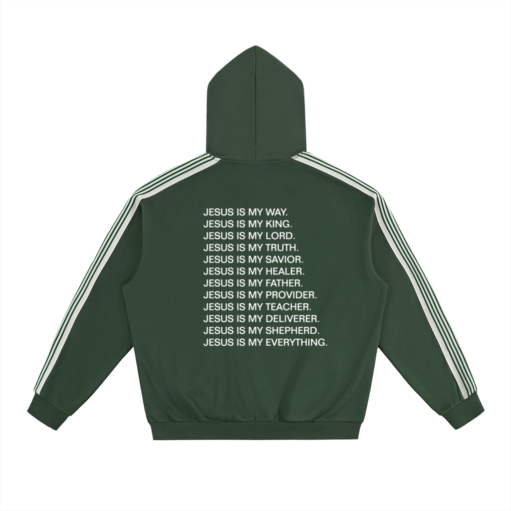 Side Stripe Drop-Shoulder Hoodie