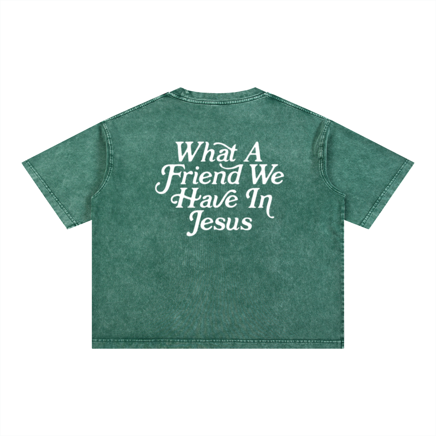 WHAT A FRIEND - Mineral Wash Boxy Cotton T-Shirt