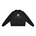 Essential Fleece Mock-Neck Crew Sweatshirt