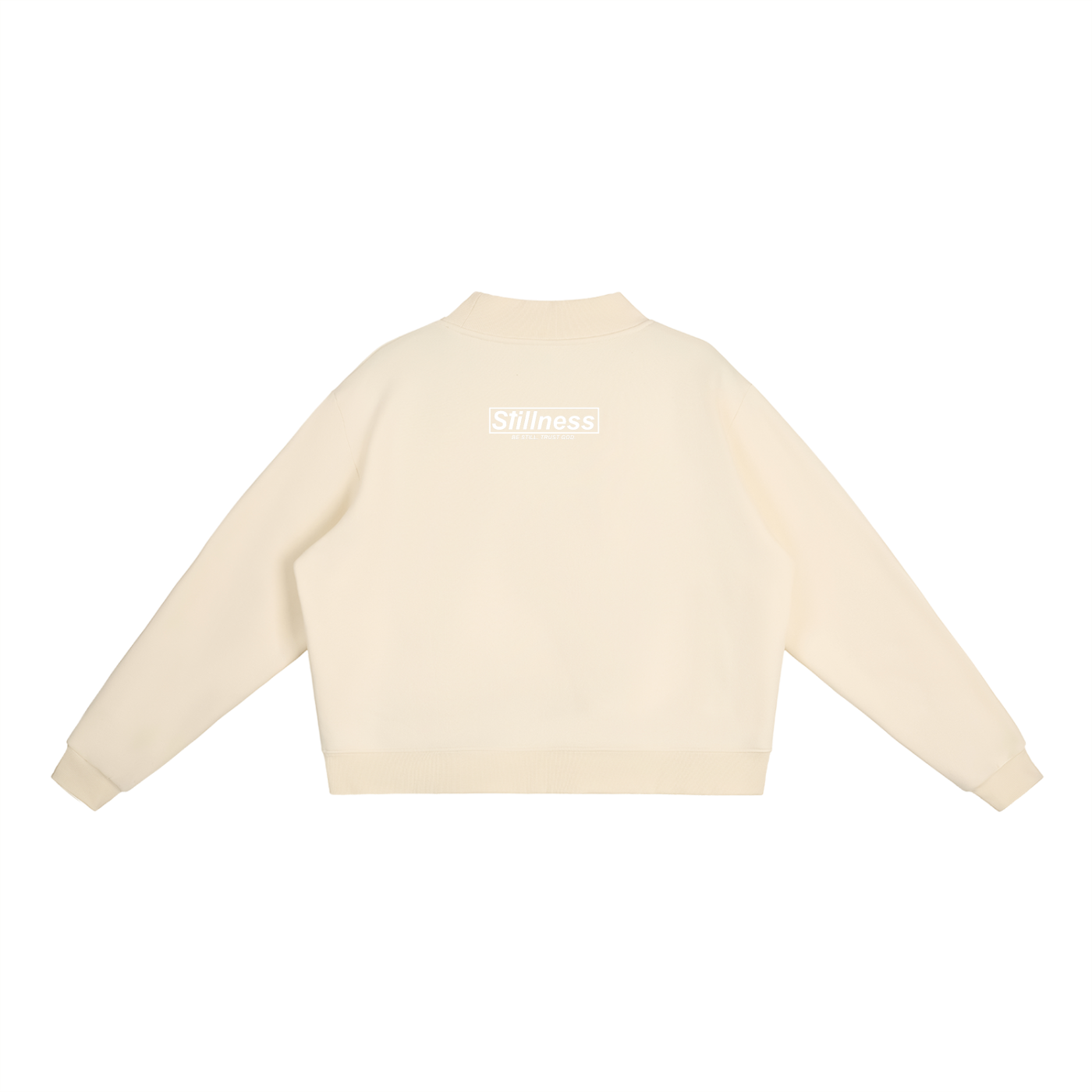 GOD FIRST - Essential Fleece Mock-Neck Crew Sweatshirt