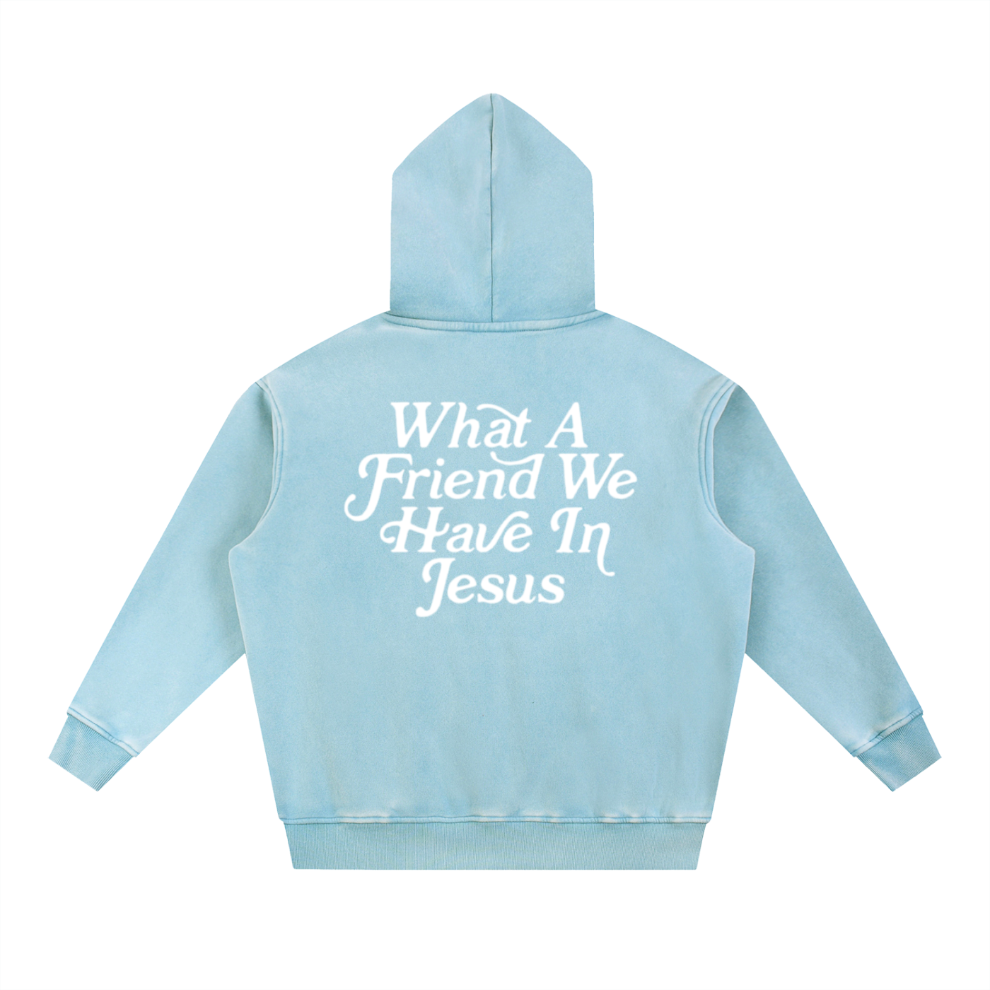 WHAt A FRIEND - Snow Wash Fleece Oversize Hoodie