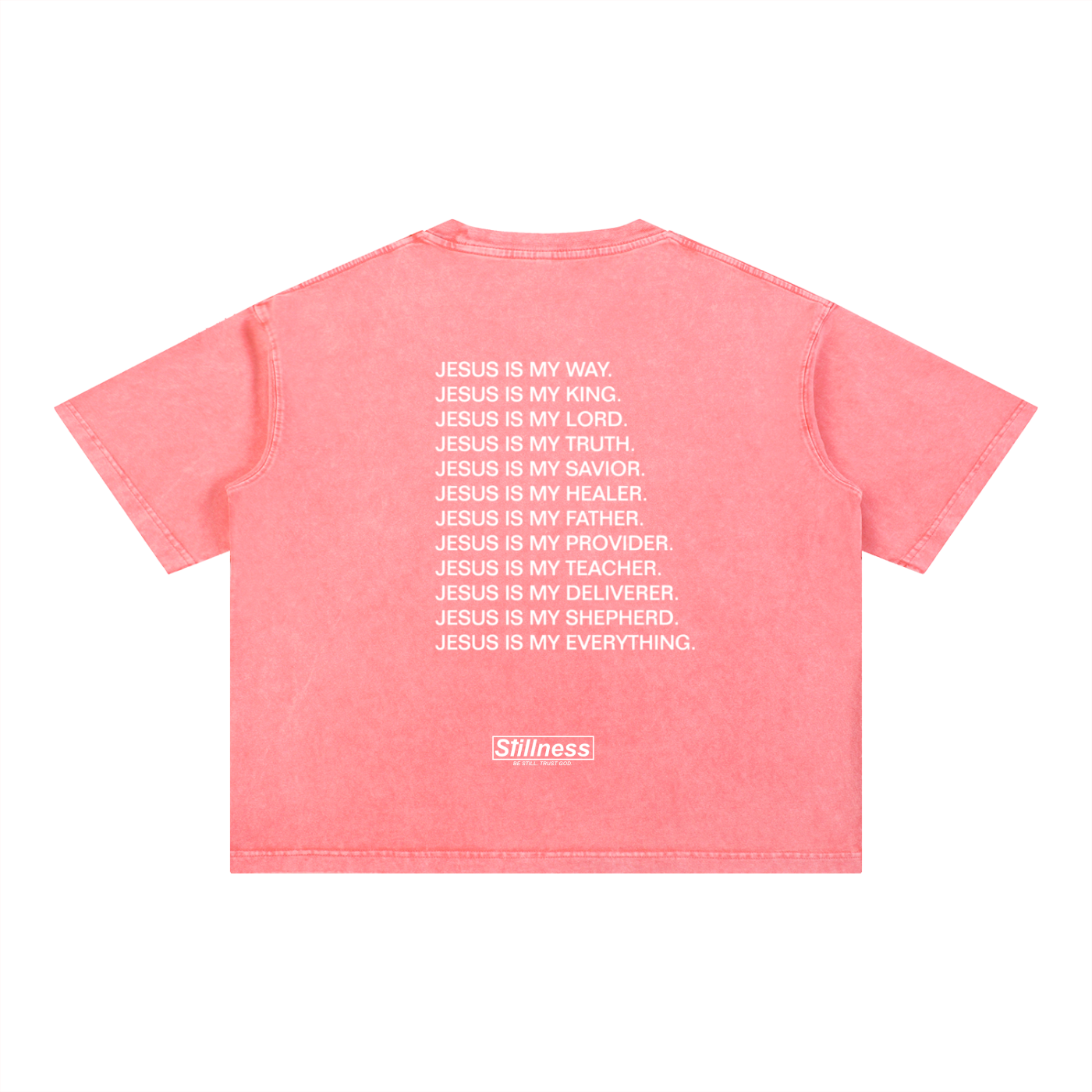 JESUS IS - Mineral Wash Boxy Cotton T-Shirt