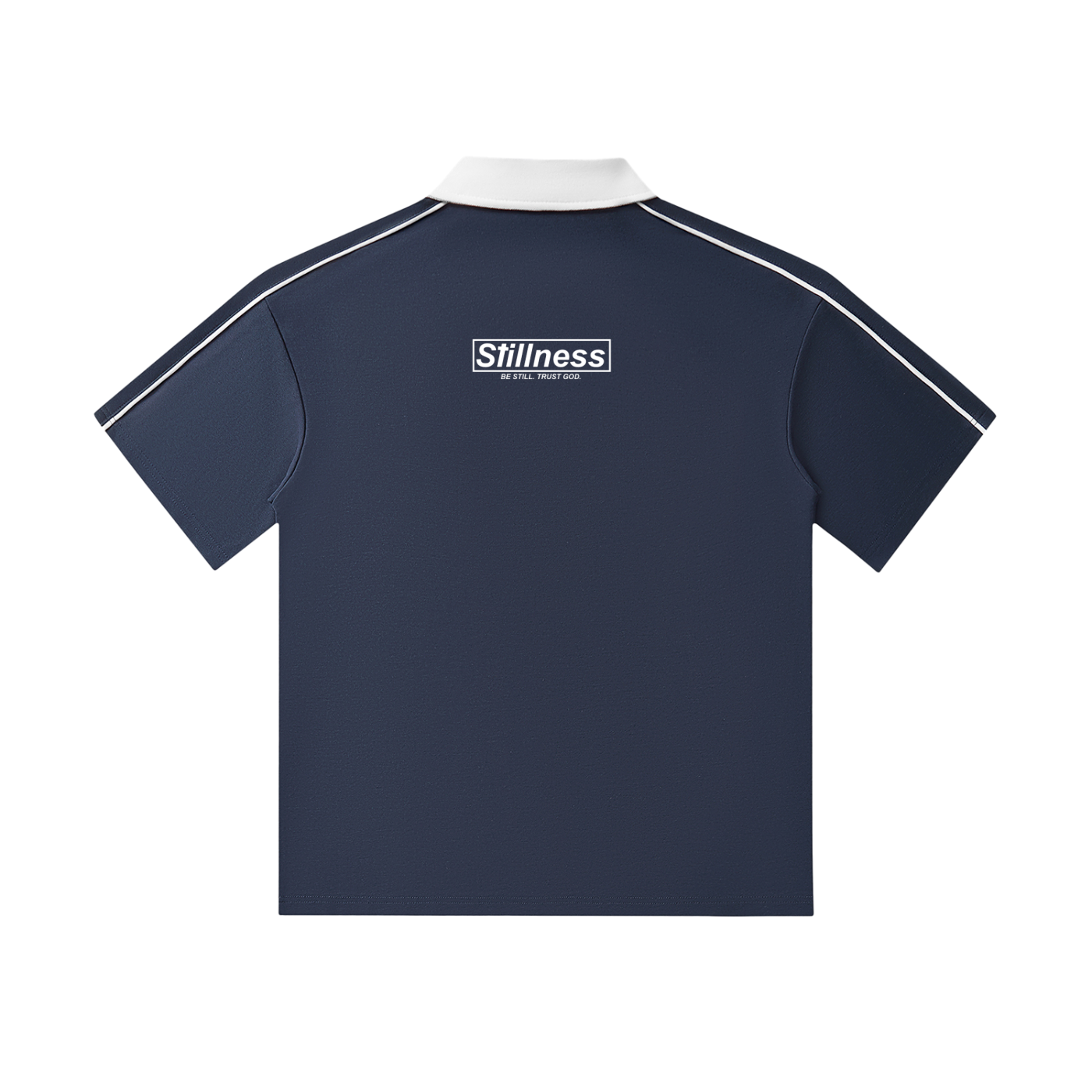 Contrast Collar Short-Sleeve Polo Shirt