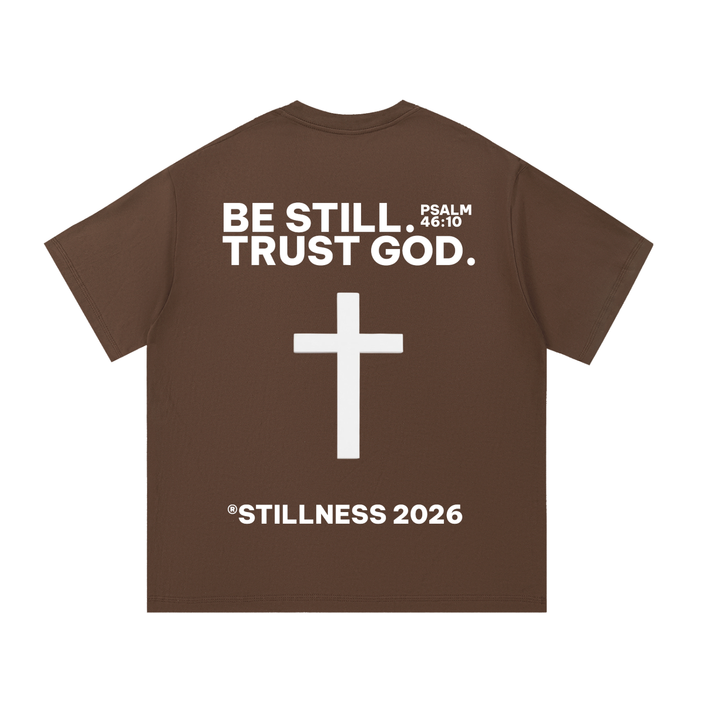 BE STILL. TRUST GOD. Jesuskreuz Essential Cotton T-Shirt
