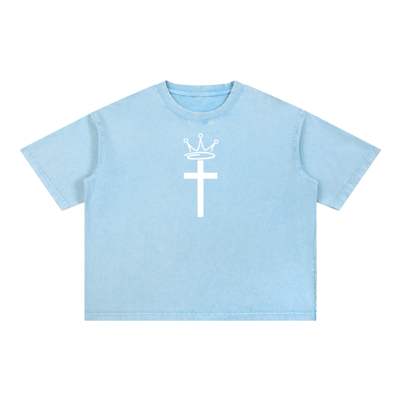 JESUS IS - Mineral Wash Boxy Cotton T-Shirt