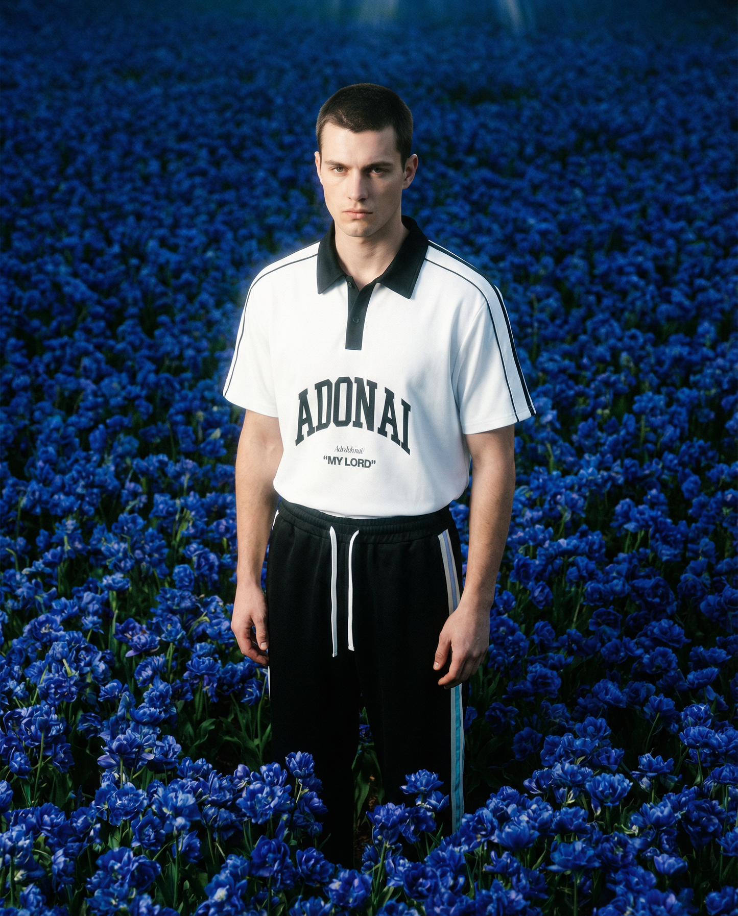 Contrast Collar Short-Sleeve Polo Shirt