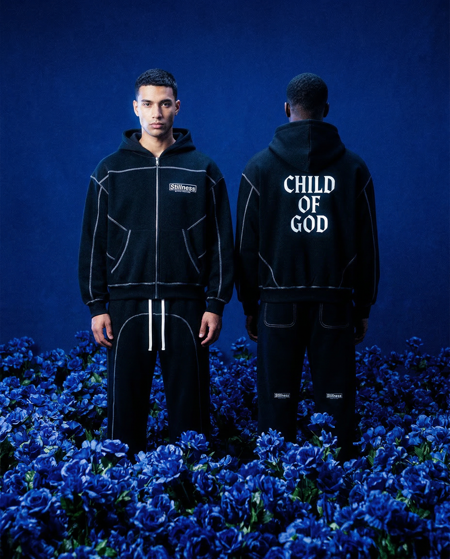 Contrast-Stitched Fleece Sweatpants