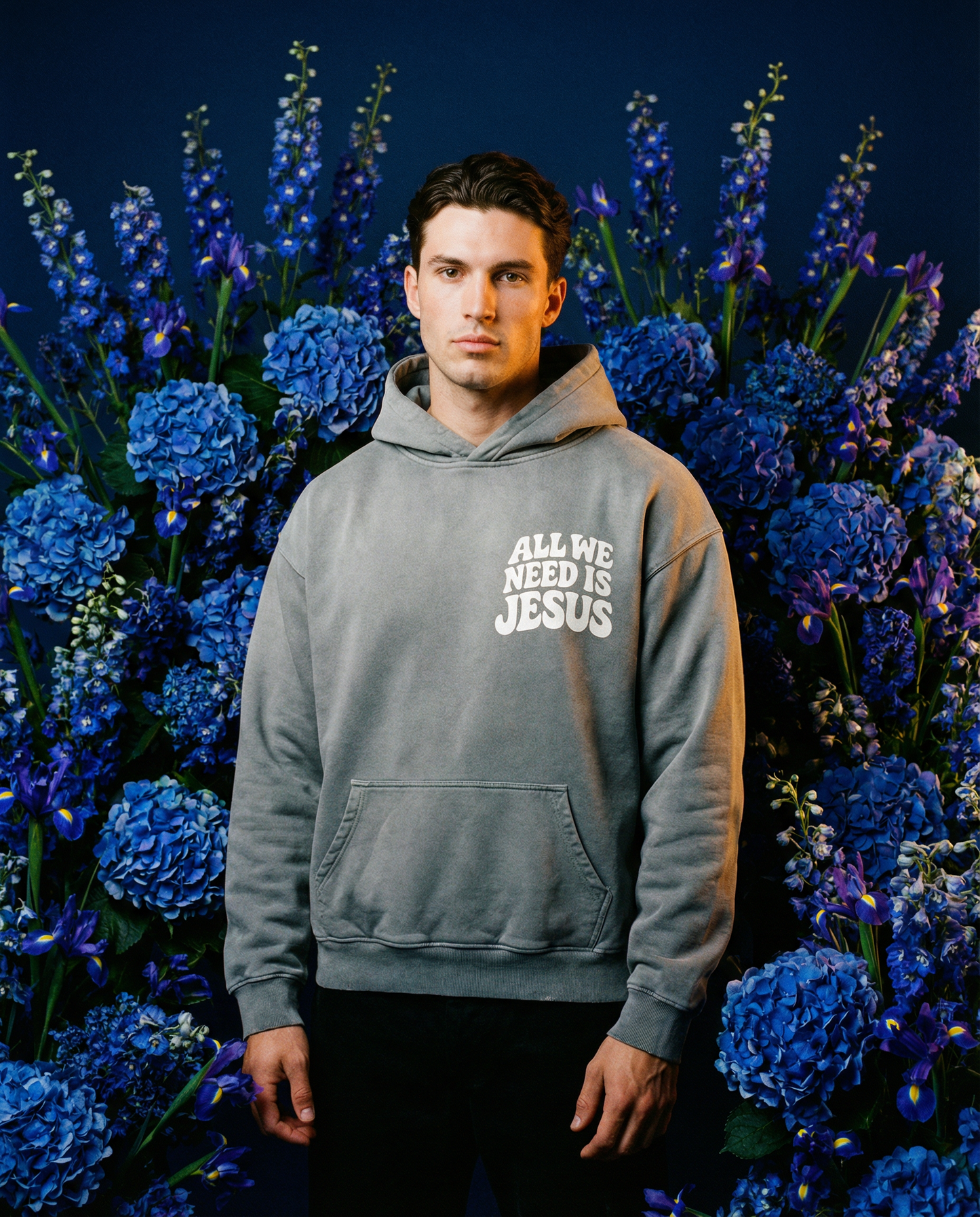 ALL WE NEED IS JESUS - Heavyweight Sunfade Oversized Hoodie