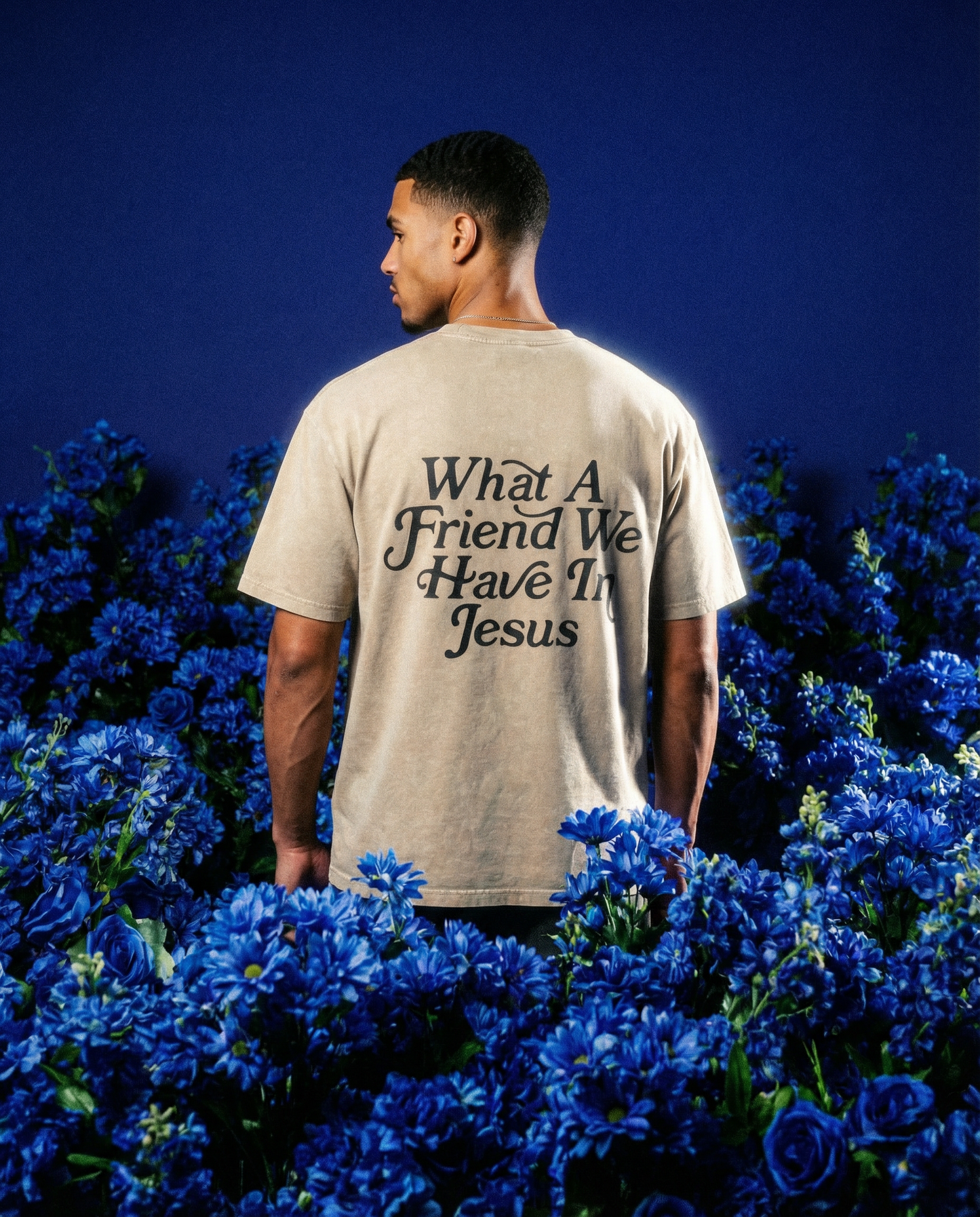 WHAT A FRIEND WE HAVE IN JESUS - Snow Washed Oversized Cotton T-Shirt
