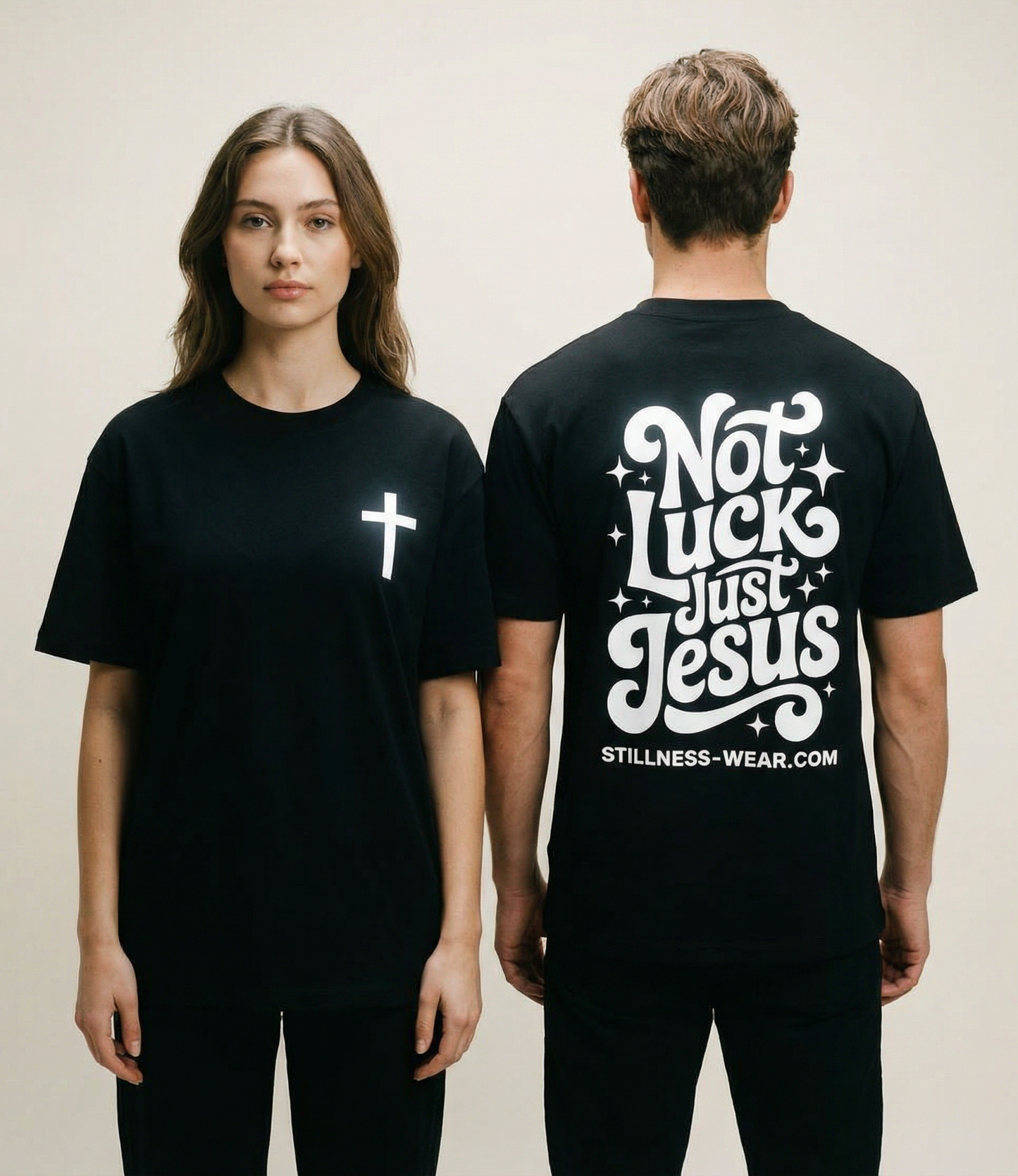 NOT LUCK - JUST JESUS - Essential Cotton T-Shirt