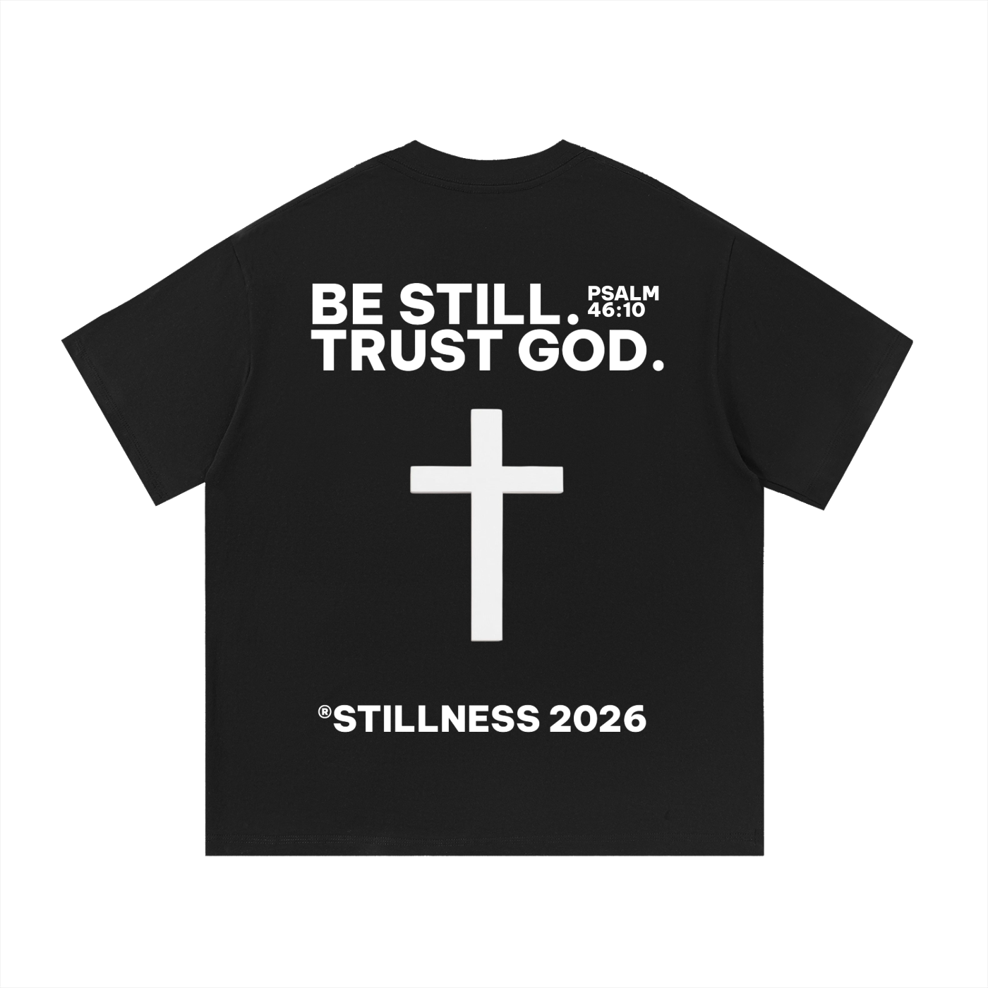 BE STILL. TRUST GOD. Jesuskreuz Essential Cotton T-Shirt