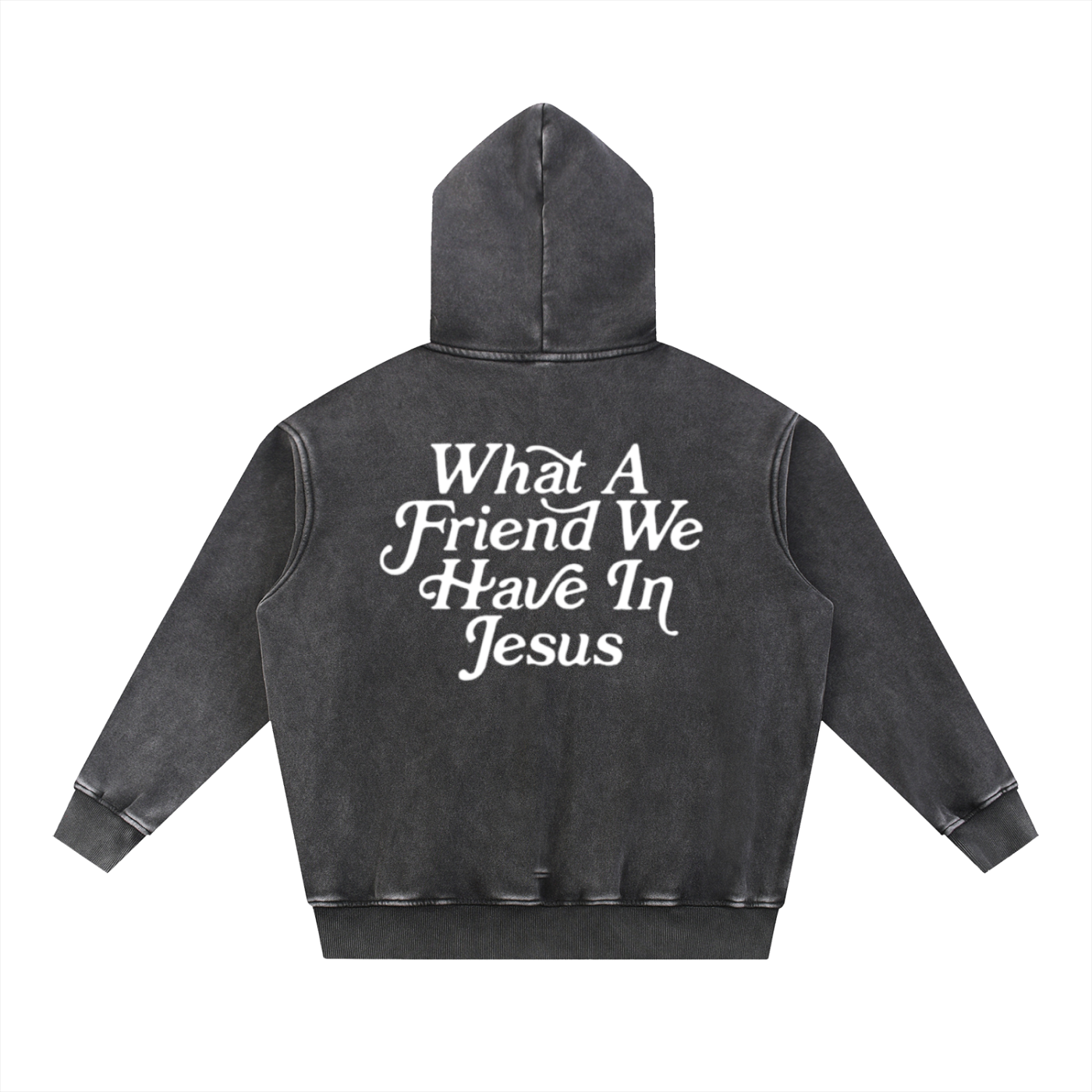 WHAt A FRIEND - Snow Wash Fleece Oversize Hoodie