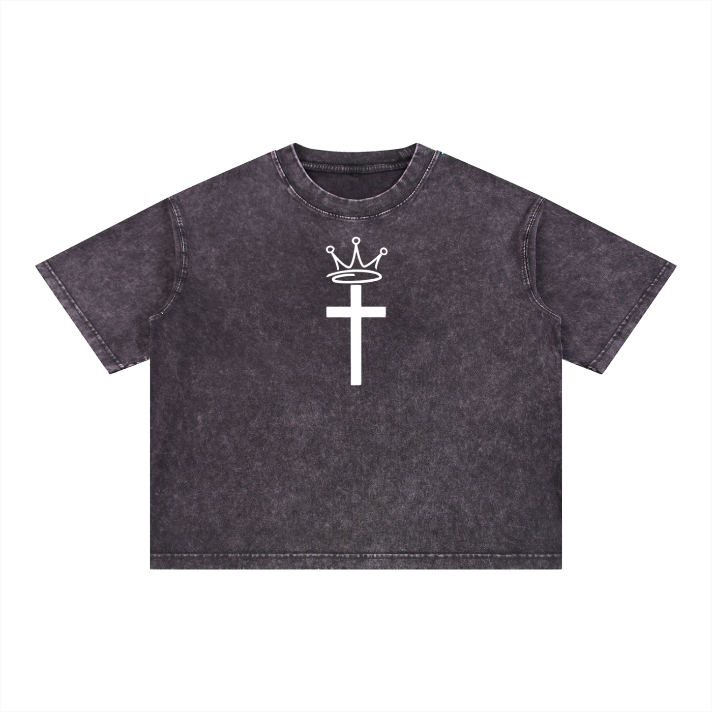 JESUS IS - Mineral Wash Boxy Cotton T-Shirt