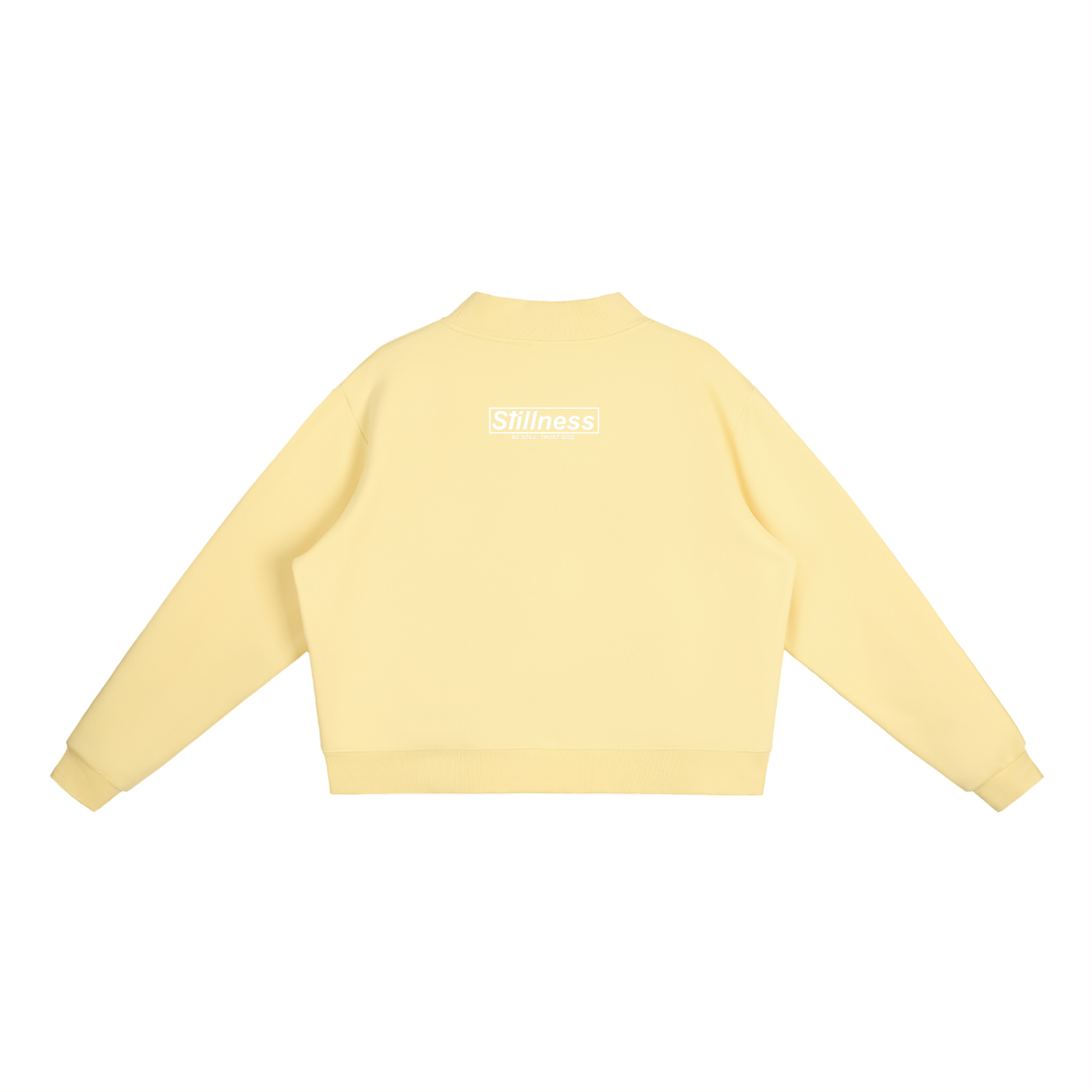 GOD FIRST - Essential Fleece Mock-Neck Crew Sweatshirt