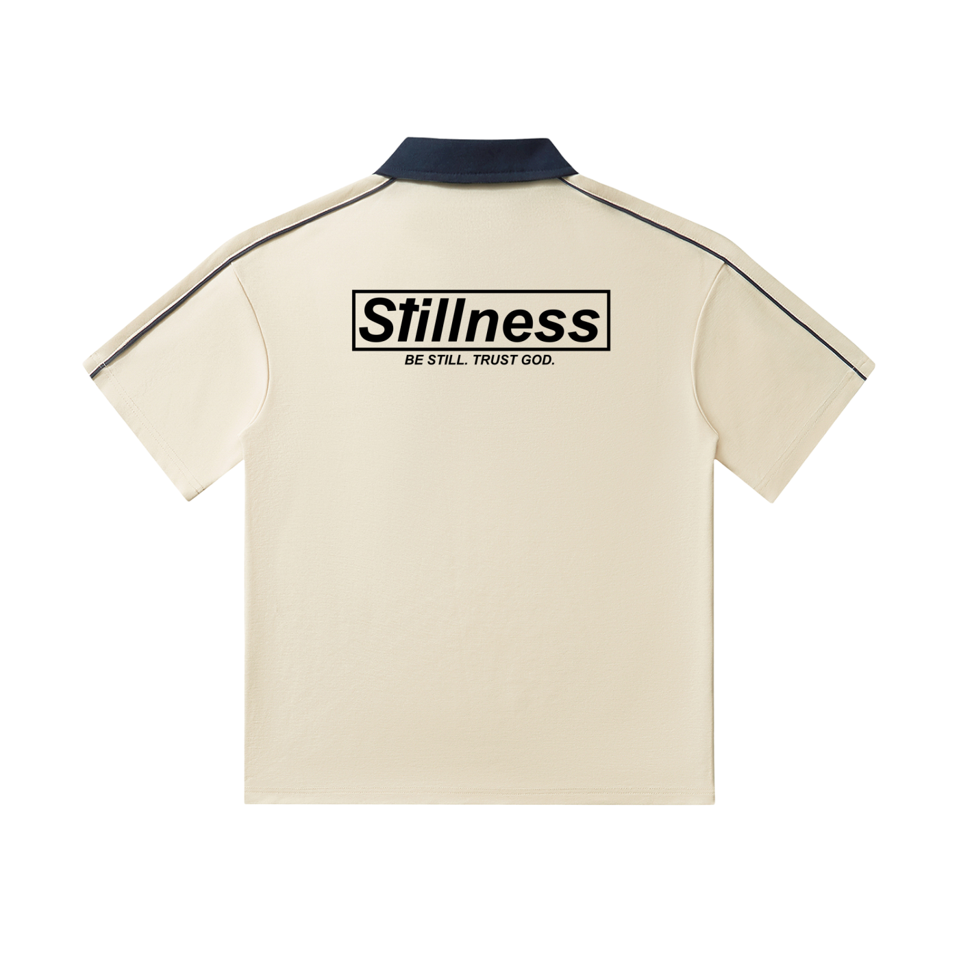 Contrast Collar Short-Sleeve Polo Shirt