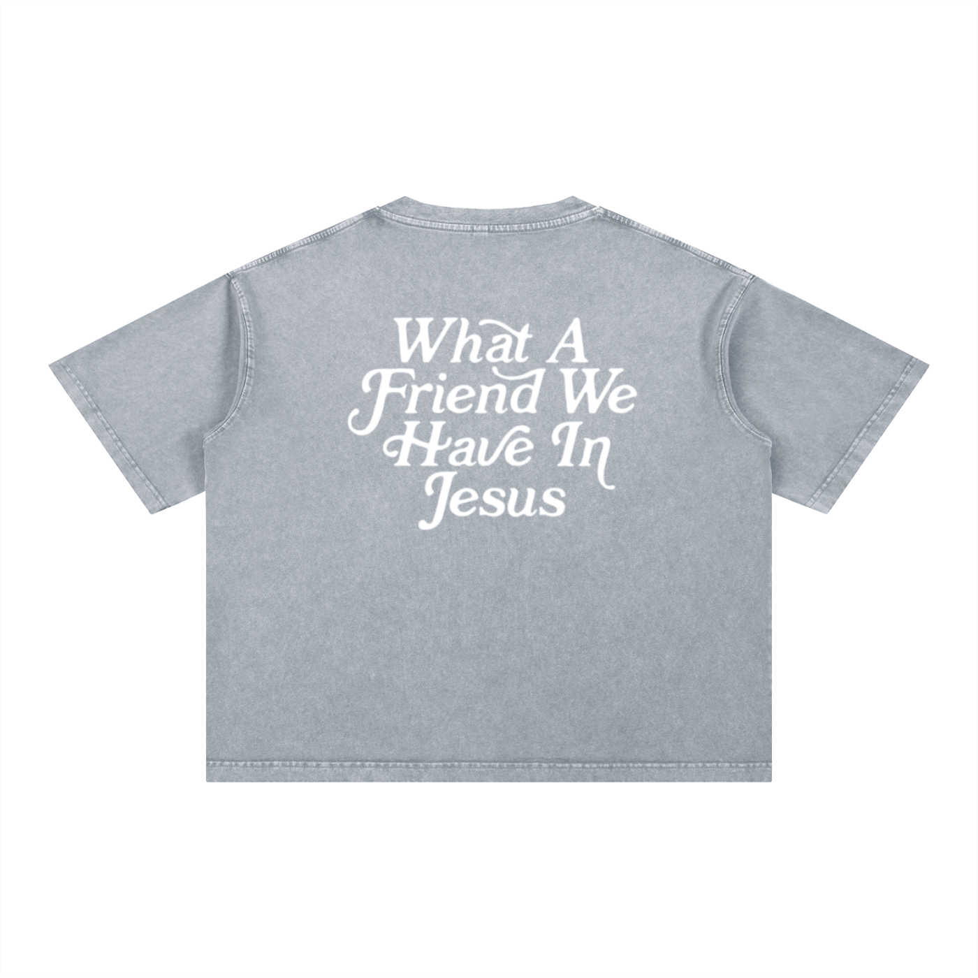 WHAT A FRIEND - Mineral Wash Boxy Cotton T-Shirt