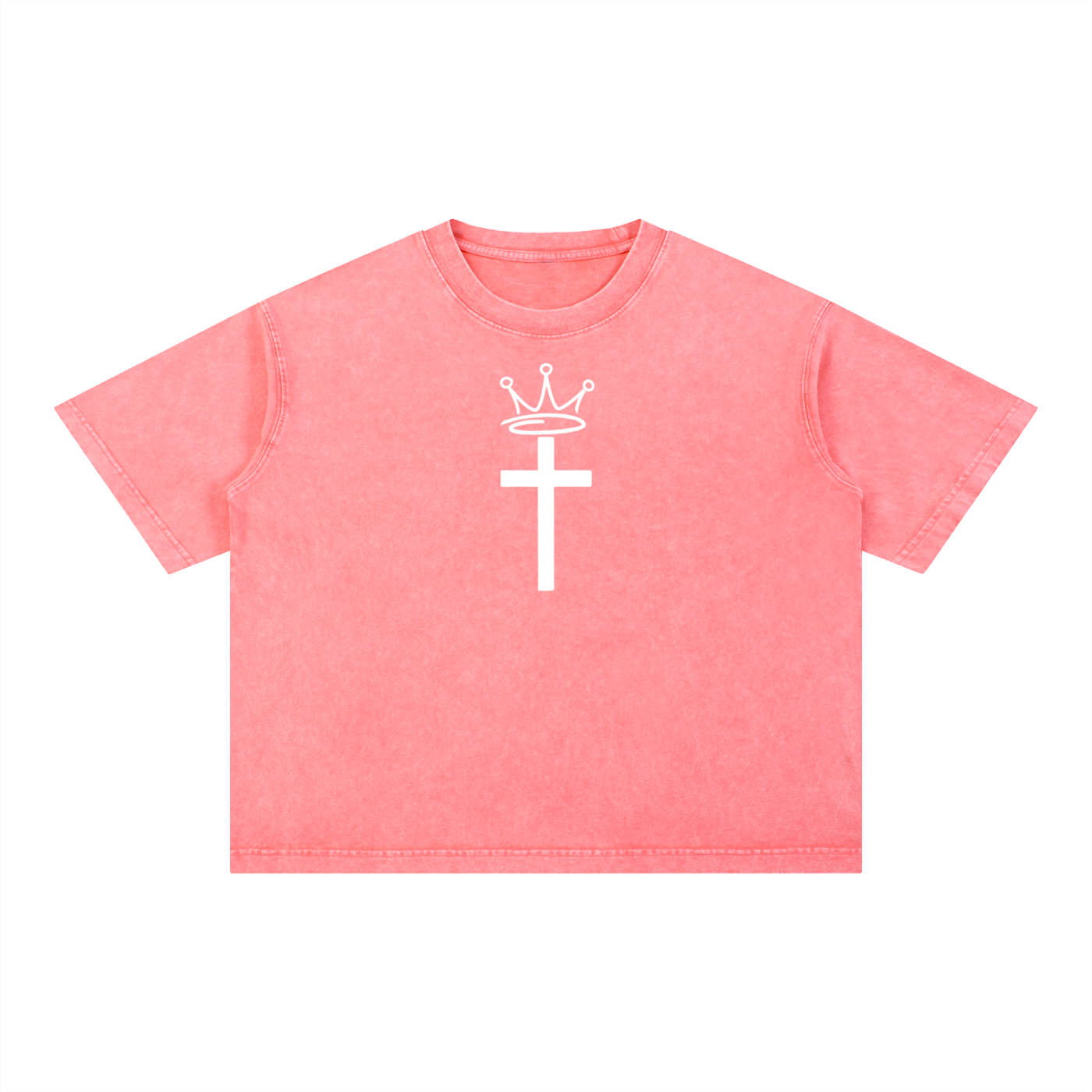 JESUS IS - Mineral Wash Boxy Cotton T-Shirt