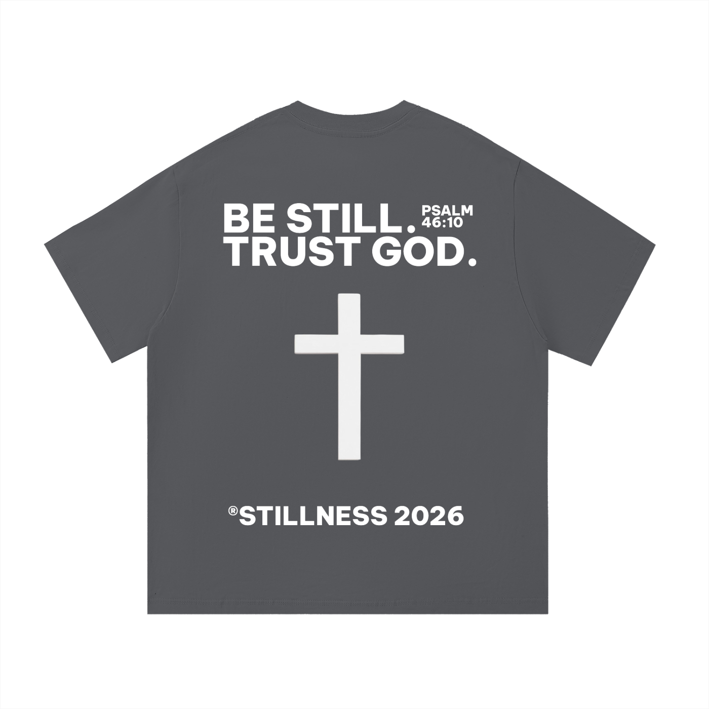 BE STILL. TRUST GOD. Jesuskreuz Essential Cotton T-Shirt