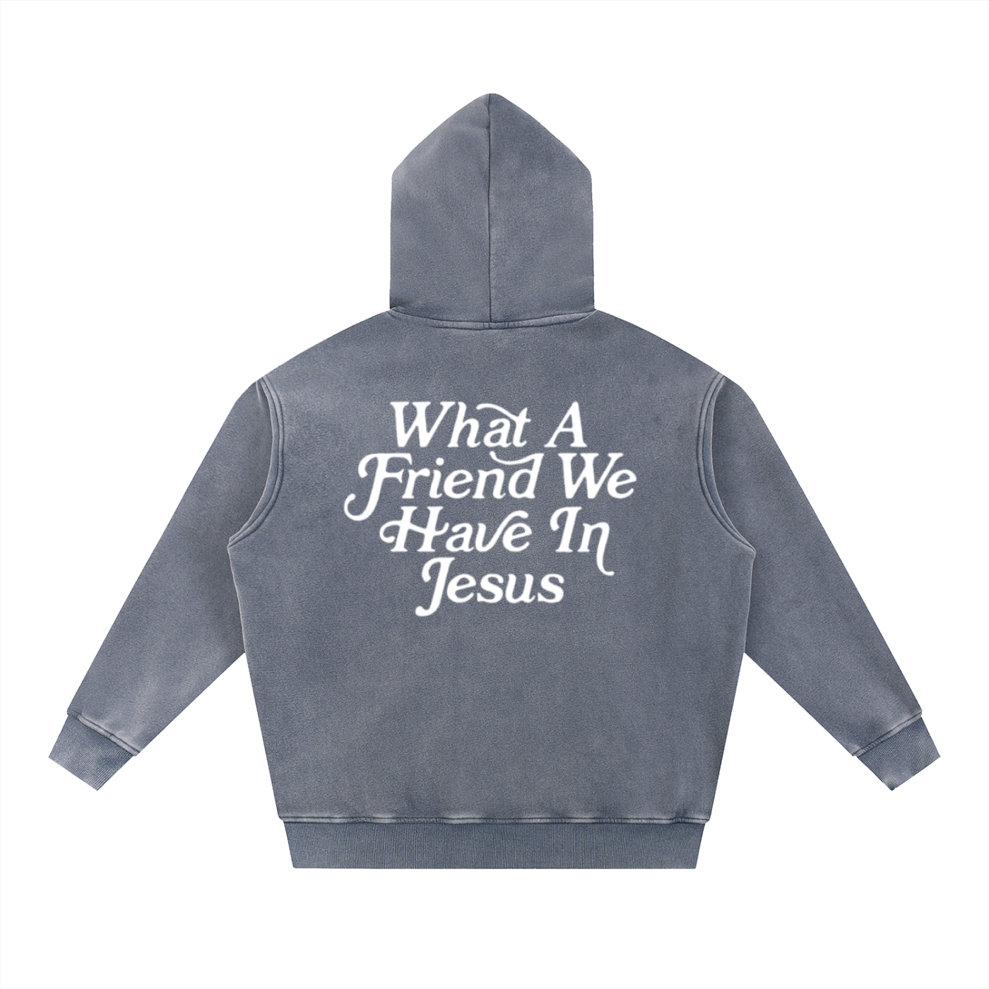WHAt A FRIEND - Snow Wash Fleece Oversize Hoodie