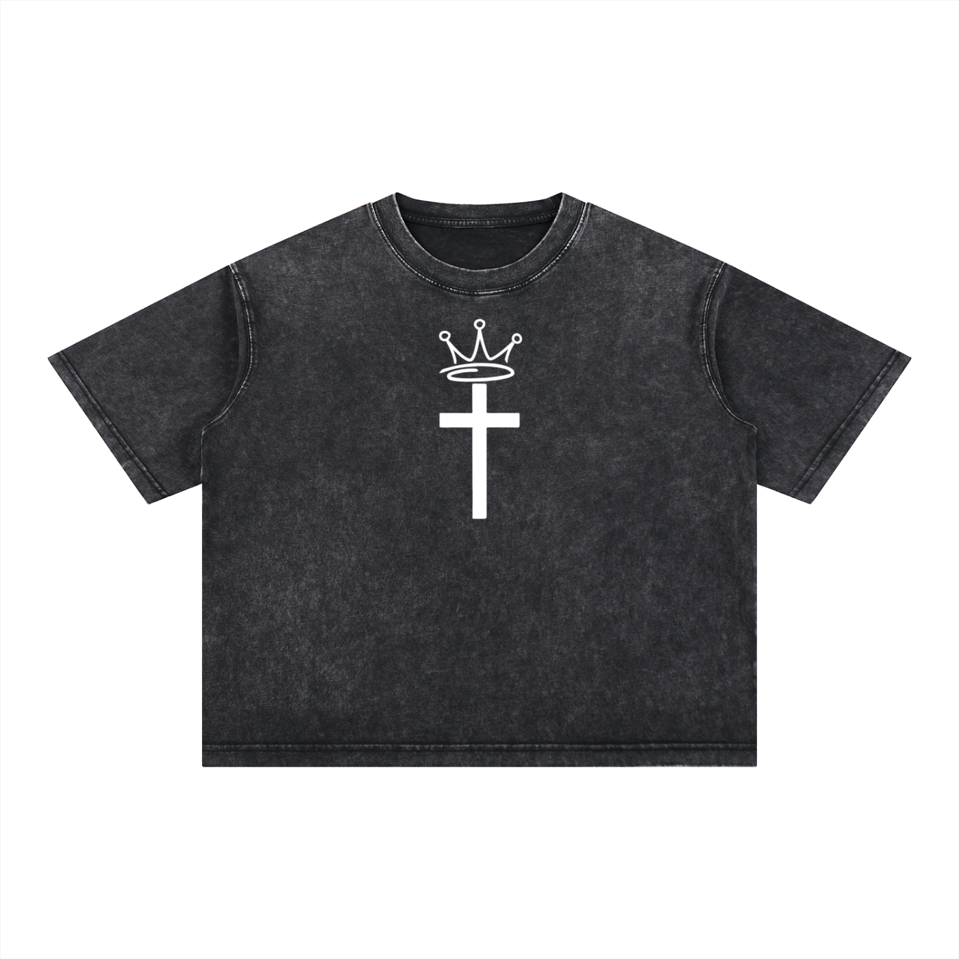 JESUS IS - Mineral Wash Boxy Cotton T-Shirt