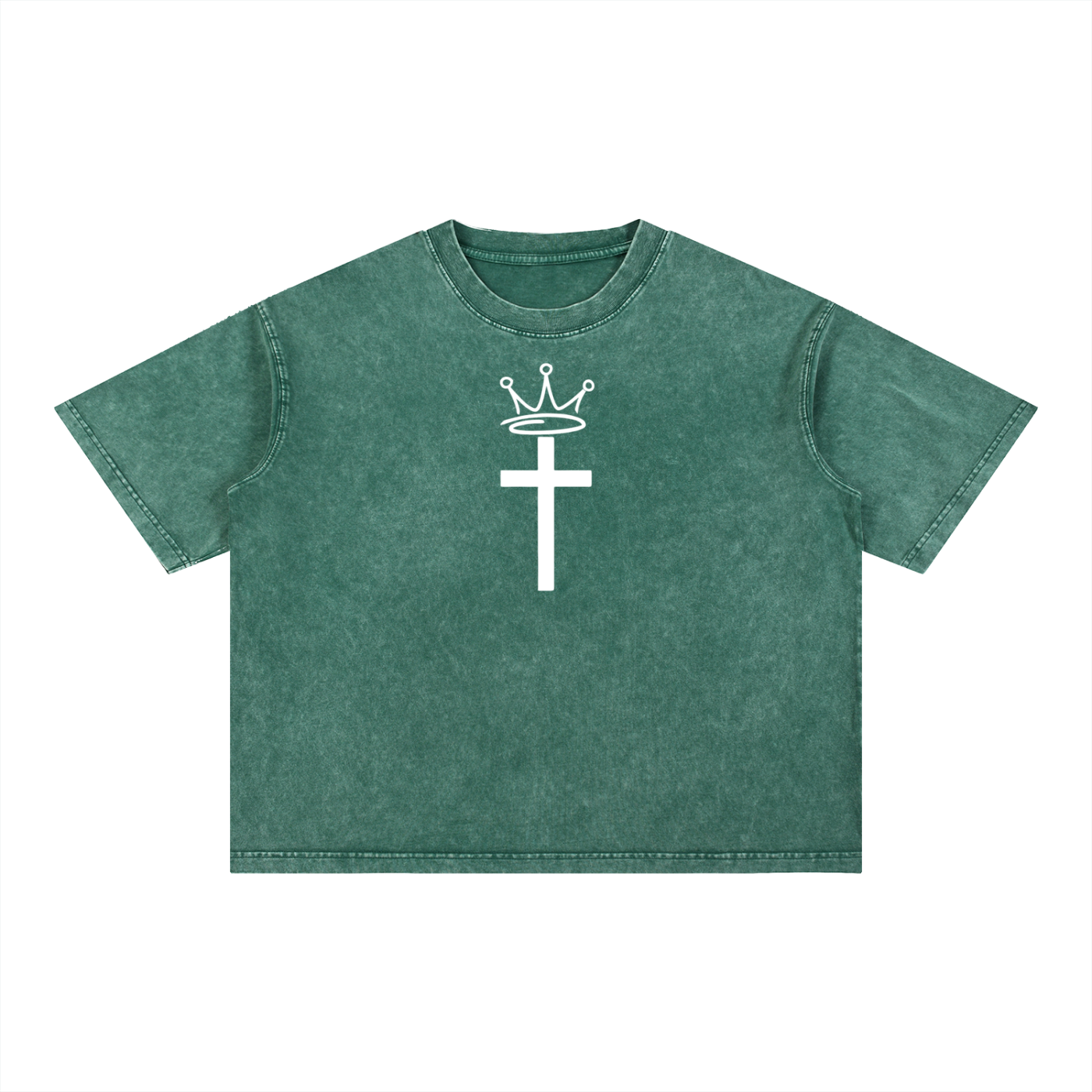 JESUS IS - Mineral Wash Boxy Cotton T-Shirt