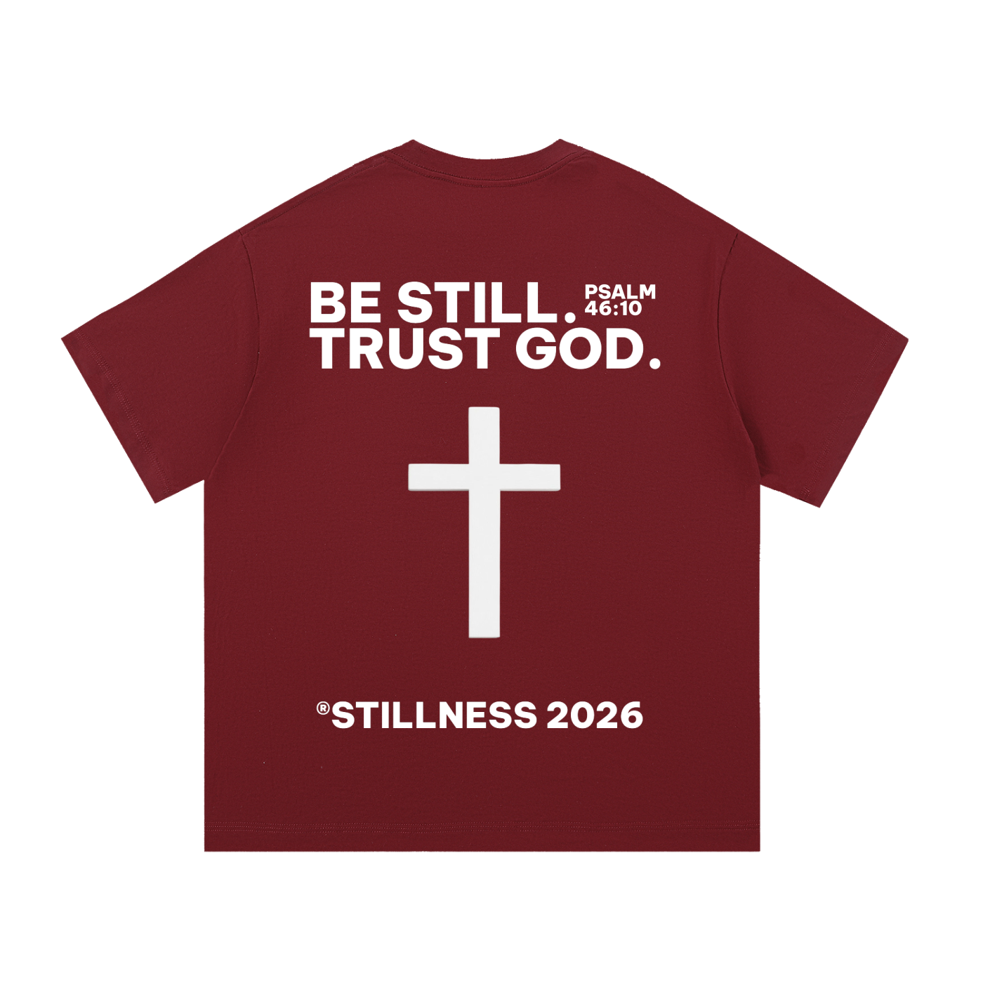 BE STILL. TRUST GOD. Jesuskreuz Essential Cotton T-Shirt