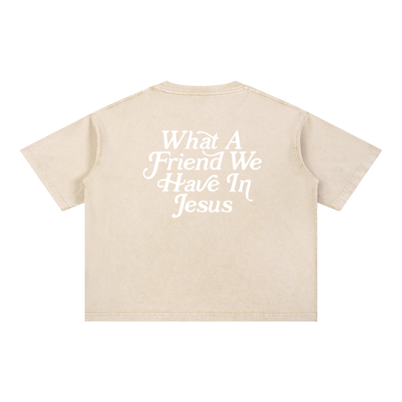 WHAT A FRIEND - Mineral Wash Boxy Cotton T-Shirt