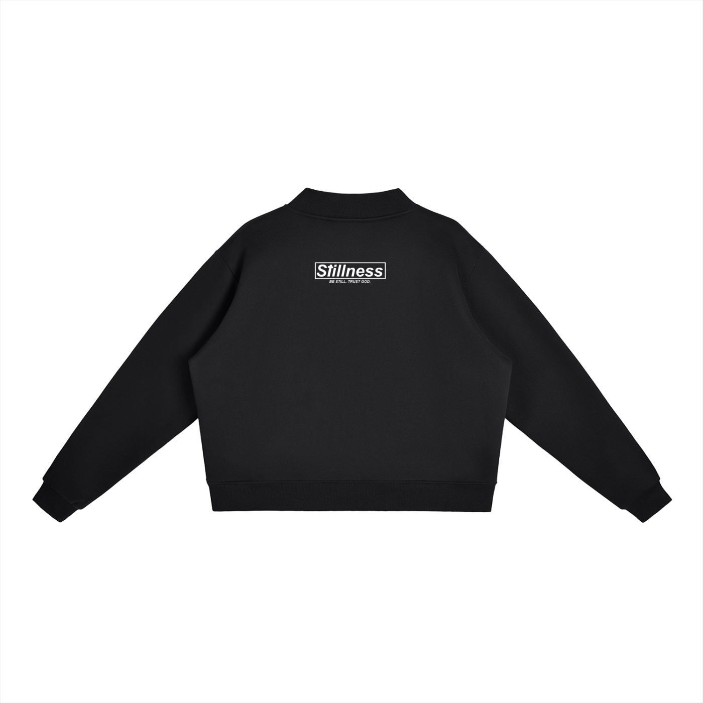 GOD FIRST - Essential Fleece Mock-Neck Crew Sweatshirt