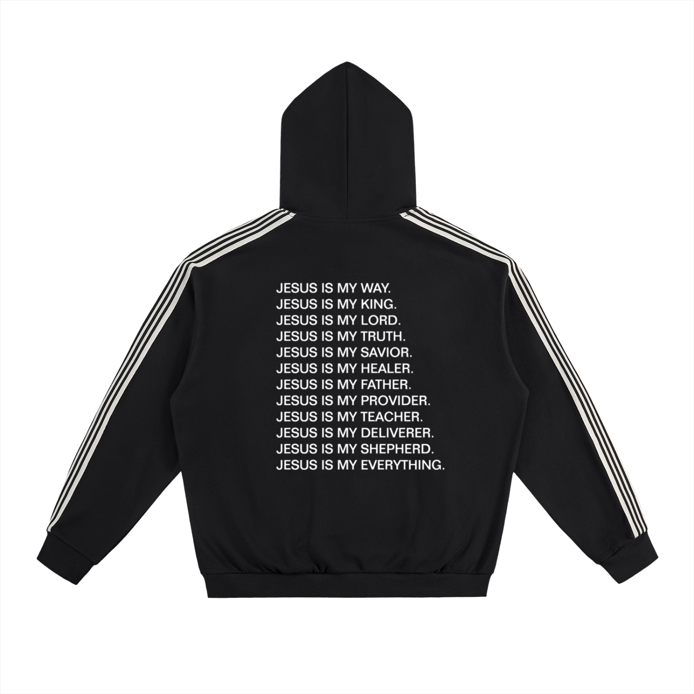 Side Stripe Drop-Shoulder Hoodie