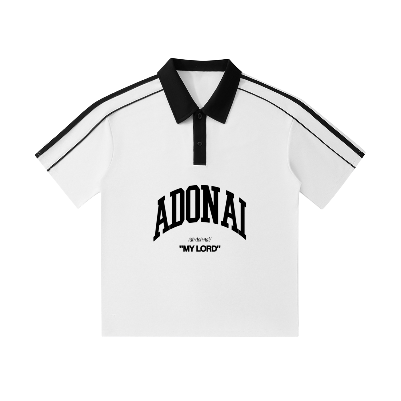 Contrast Collar Short-Sleeve Polo Shirt