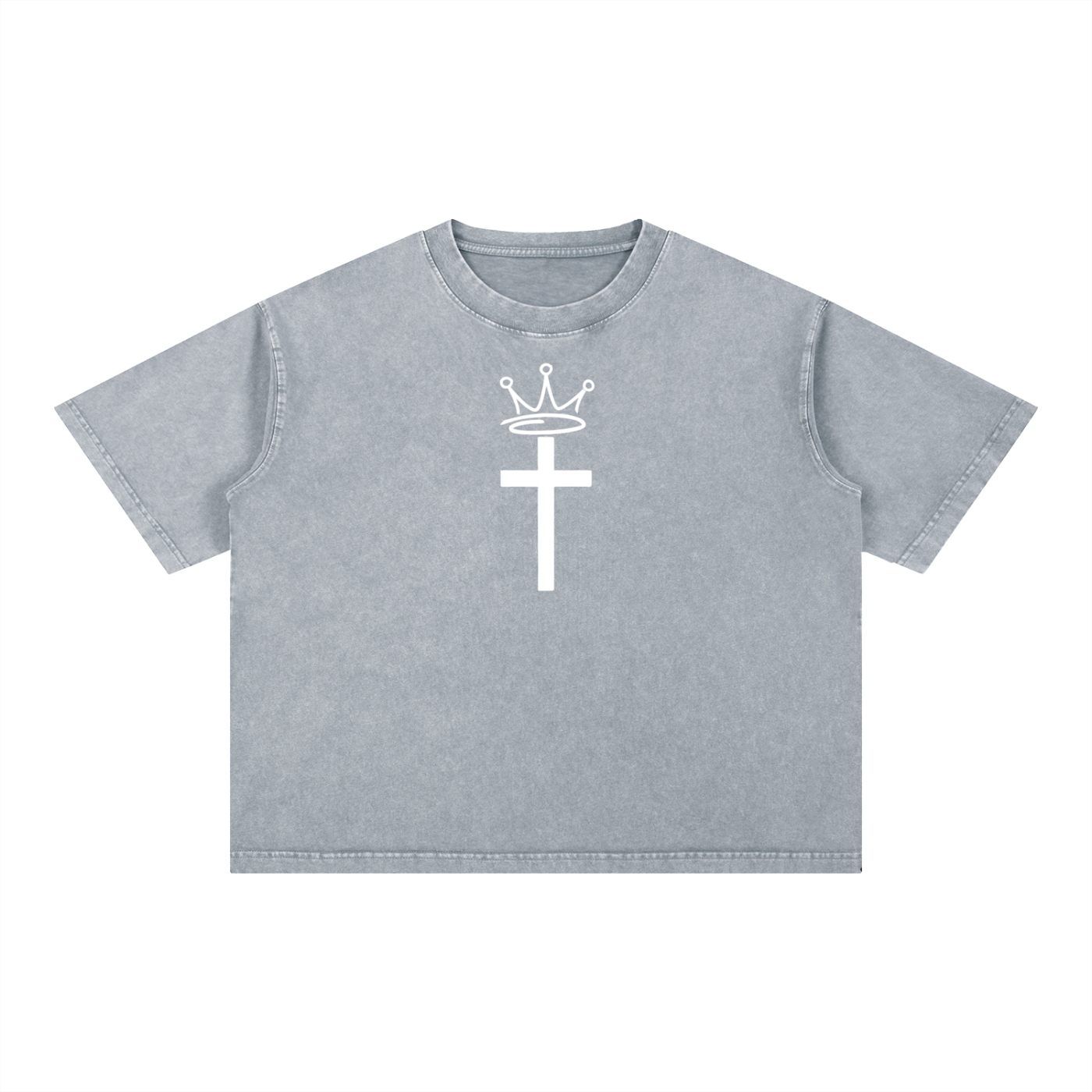 JESUS IS - Mineral Wash Boxy Cotton T-Shirt