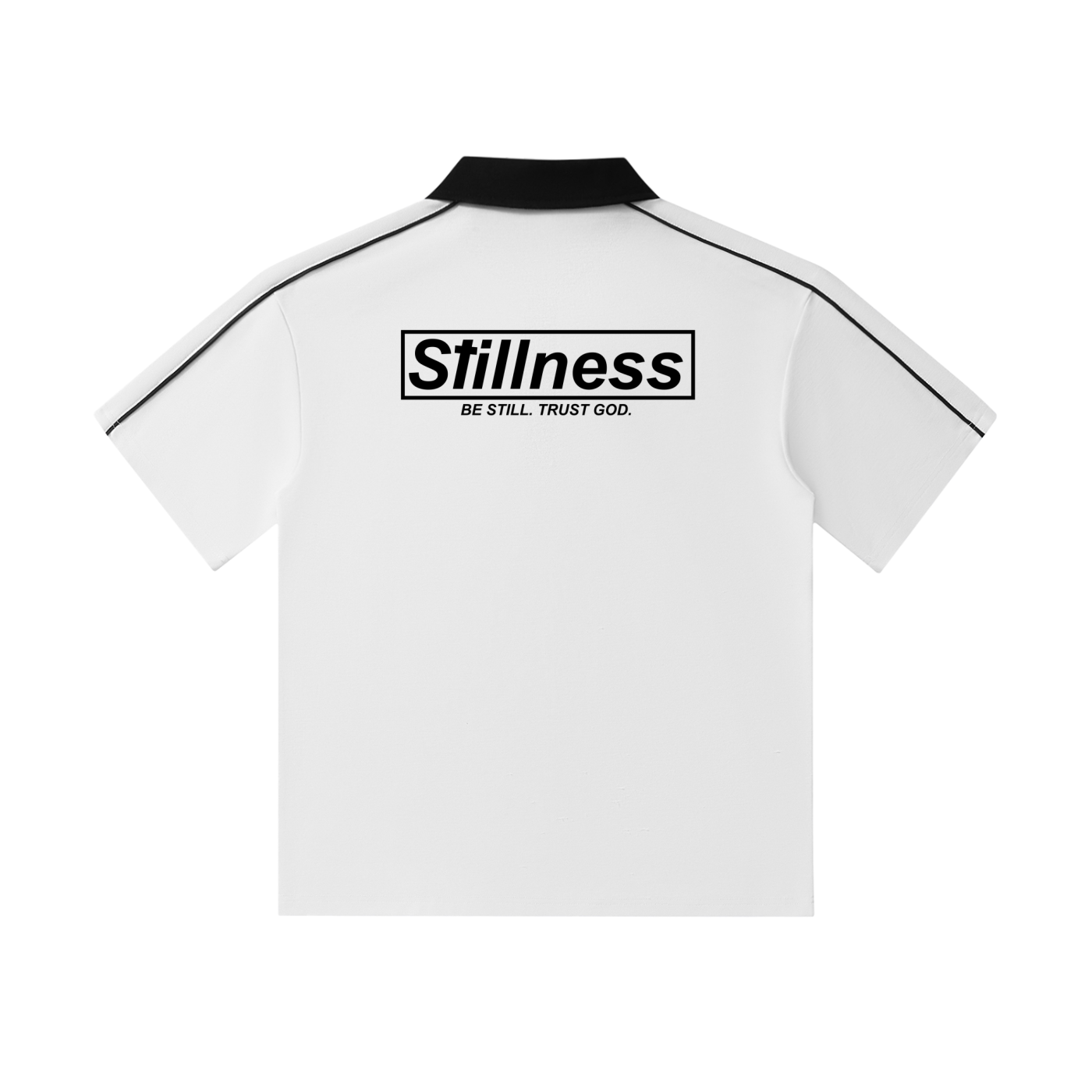 Contrast Collar Short-Sleeve Polo Shirt