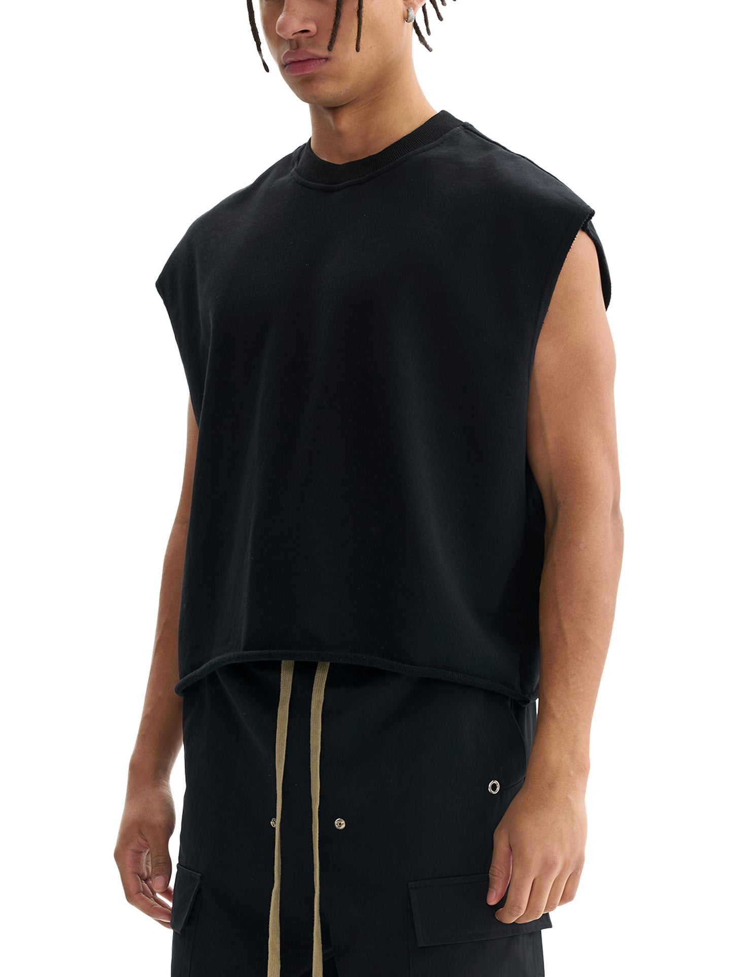 GOD FIRST - French Terry Boxy Tank Top